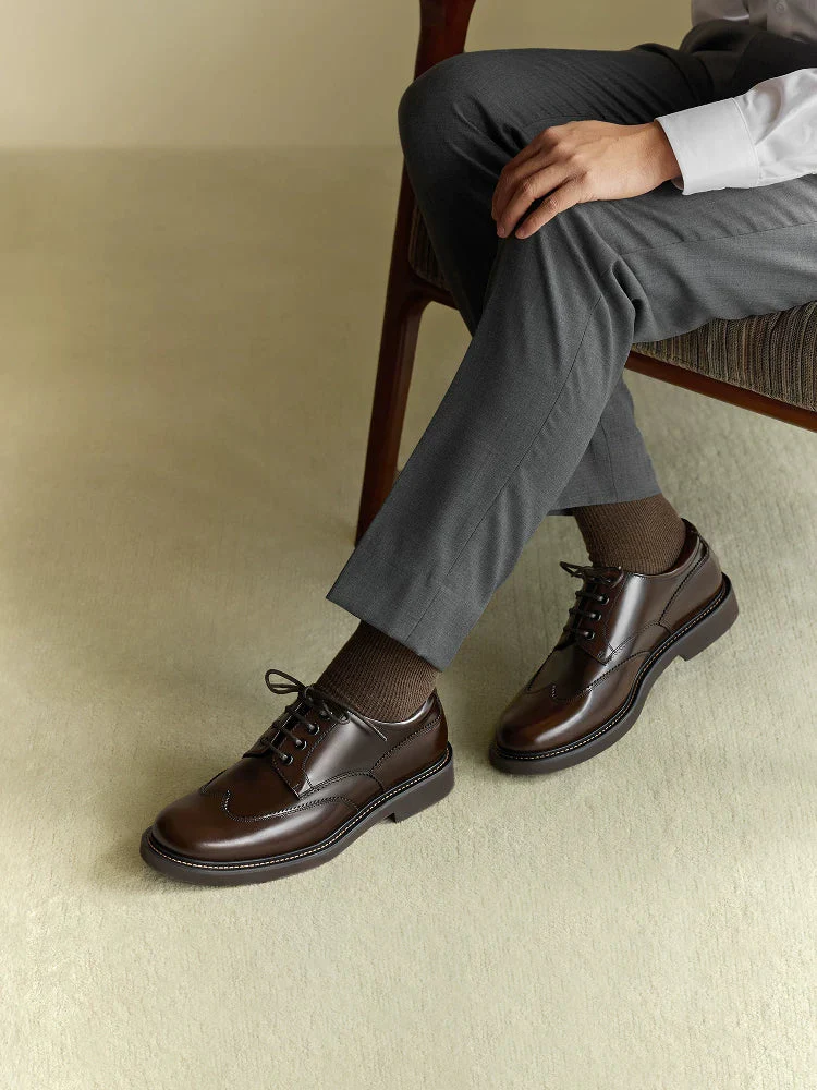 Apron-Toe Calf Leather Derby - Image 3
