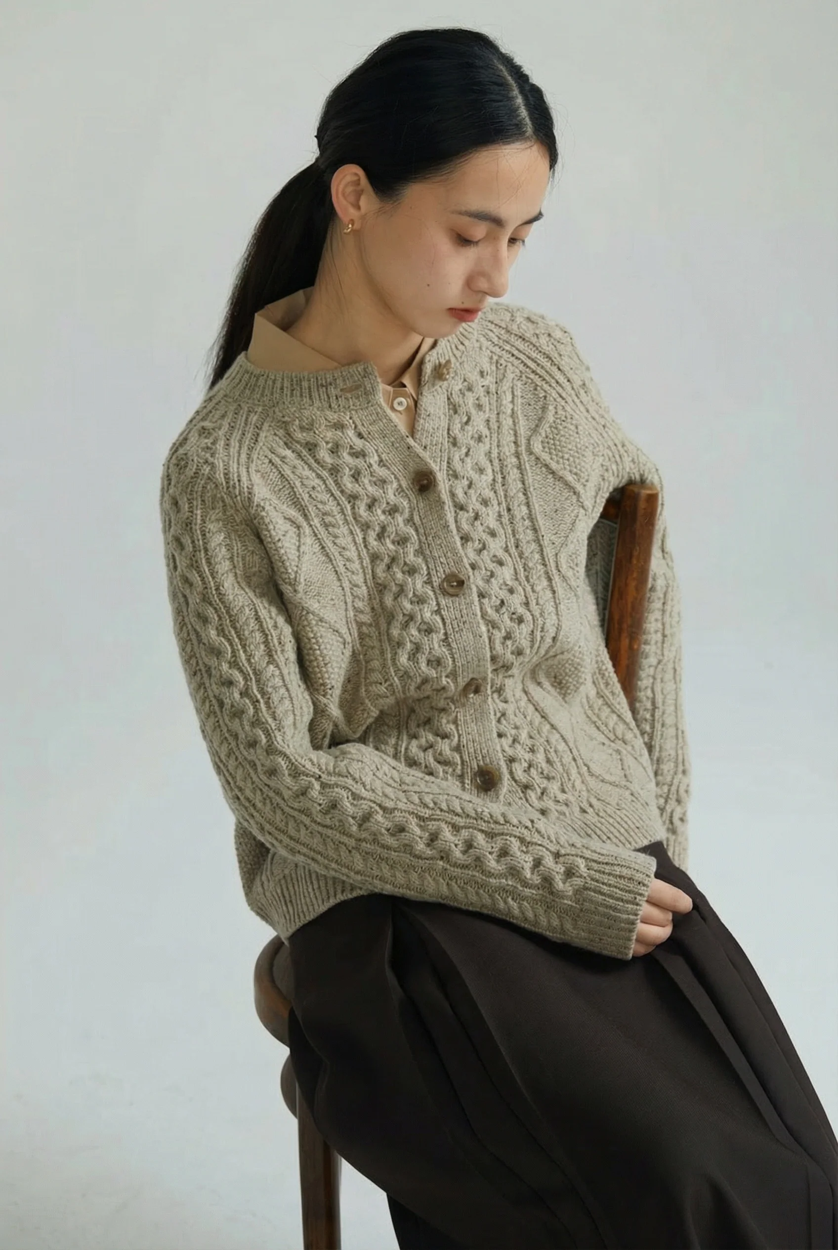 Aran Knit Cardigan