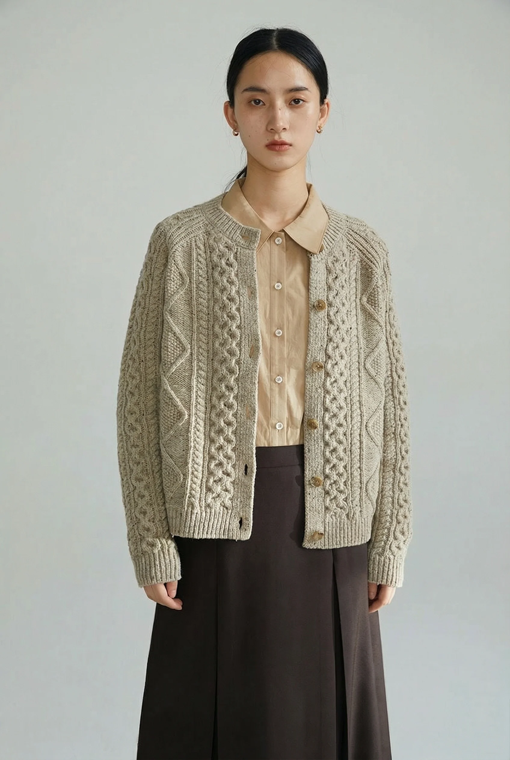 Aran Knit Cardigan - Image 2