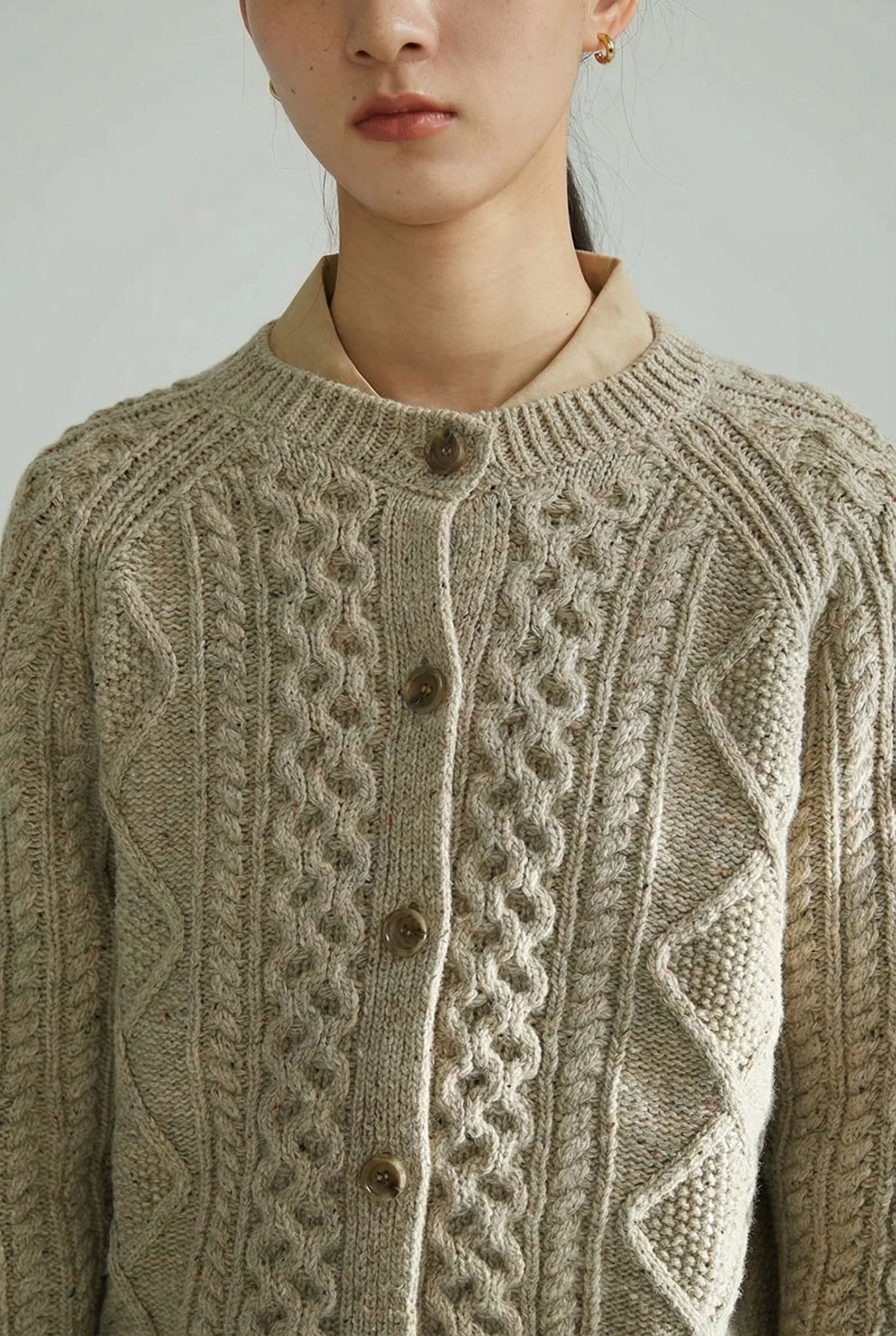 Aran Knit Cardigan - Image 7