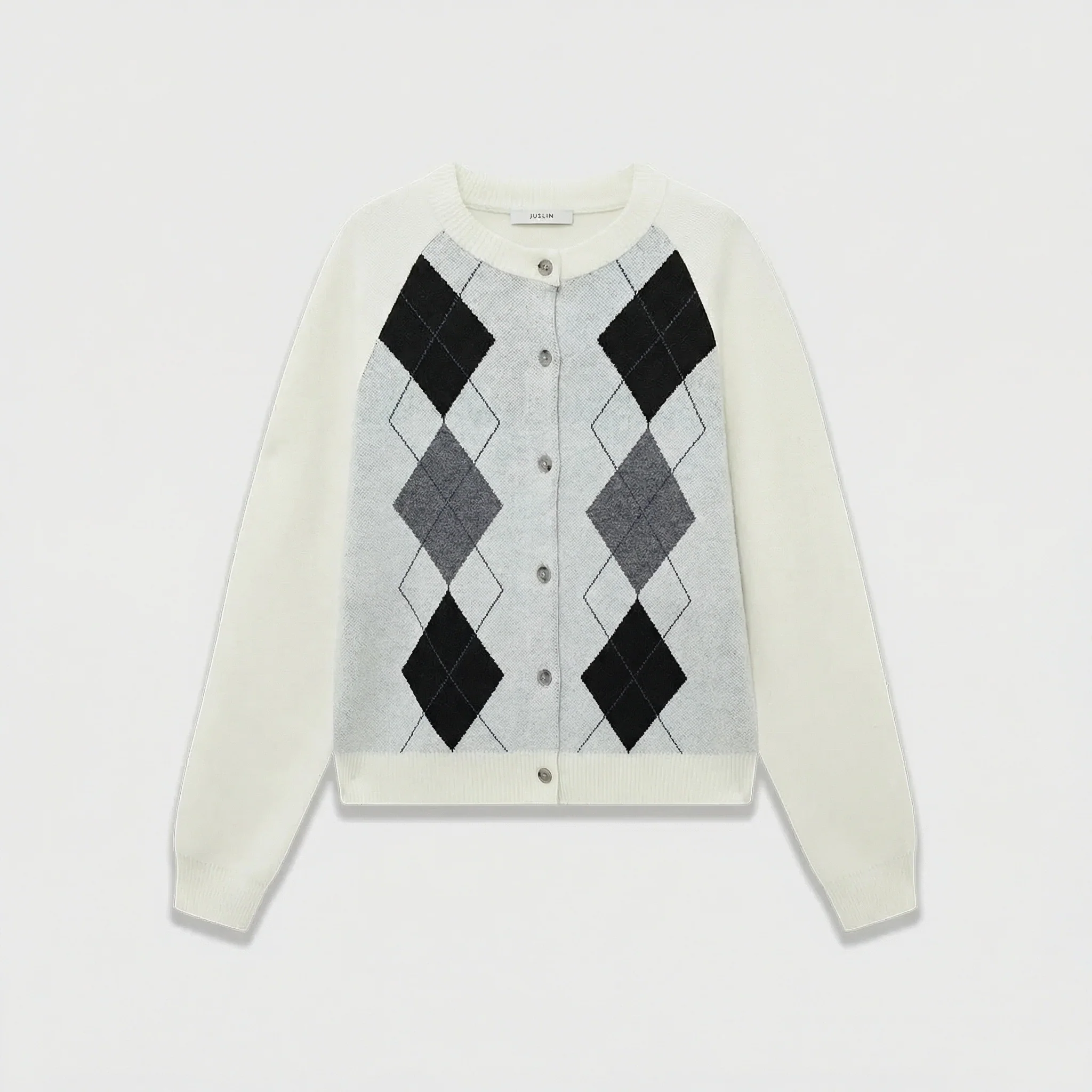 Argyle Button-Up Cardigan - Image 6