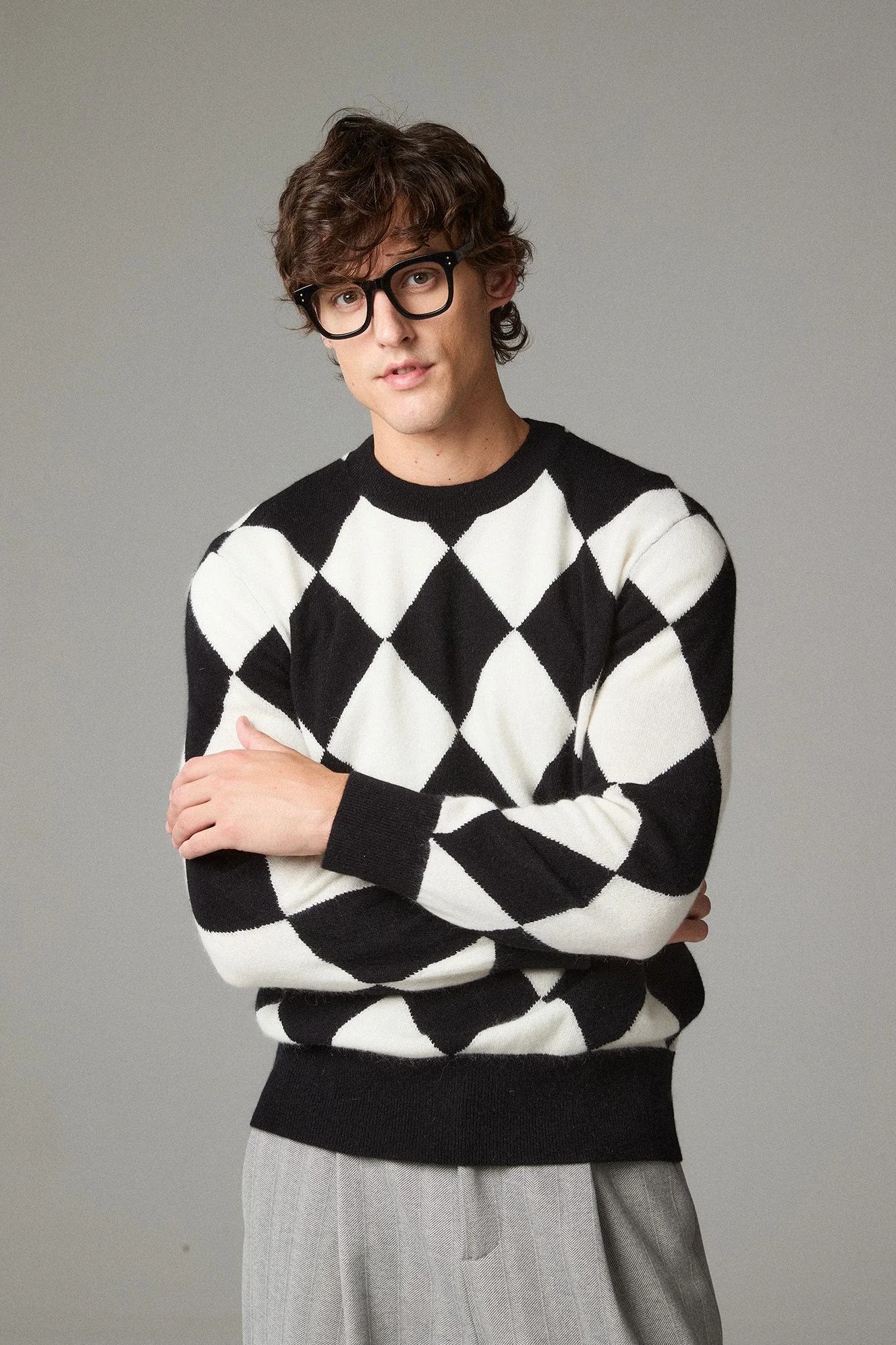 Argyle Crewneck Sweater