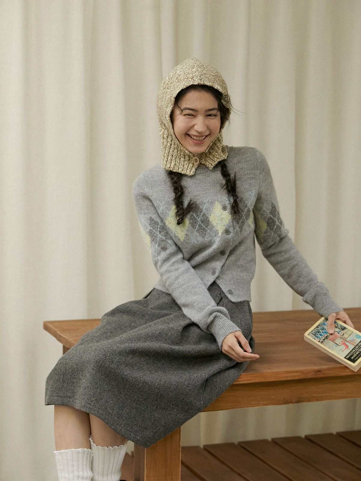 Argyle Knit Cardigan - Image 2