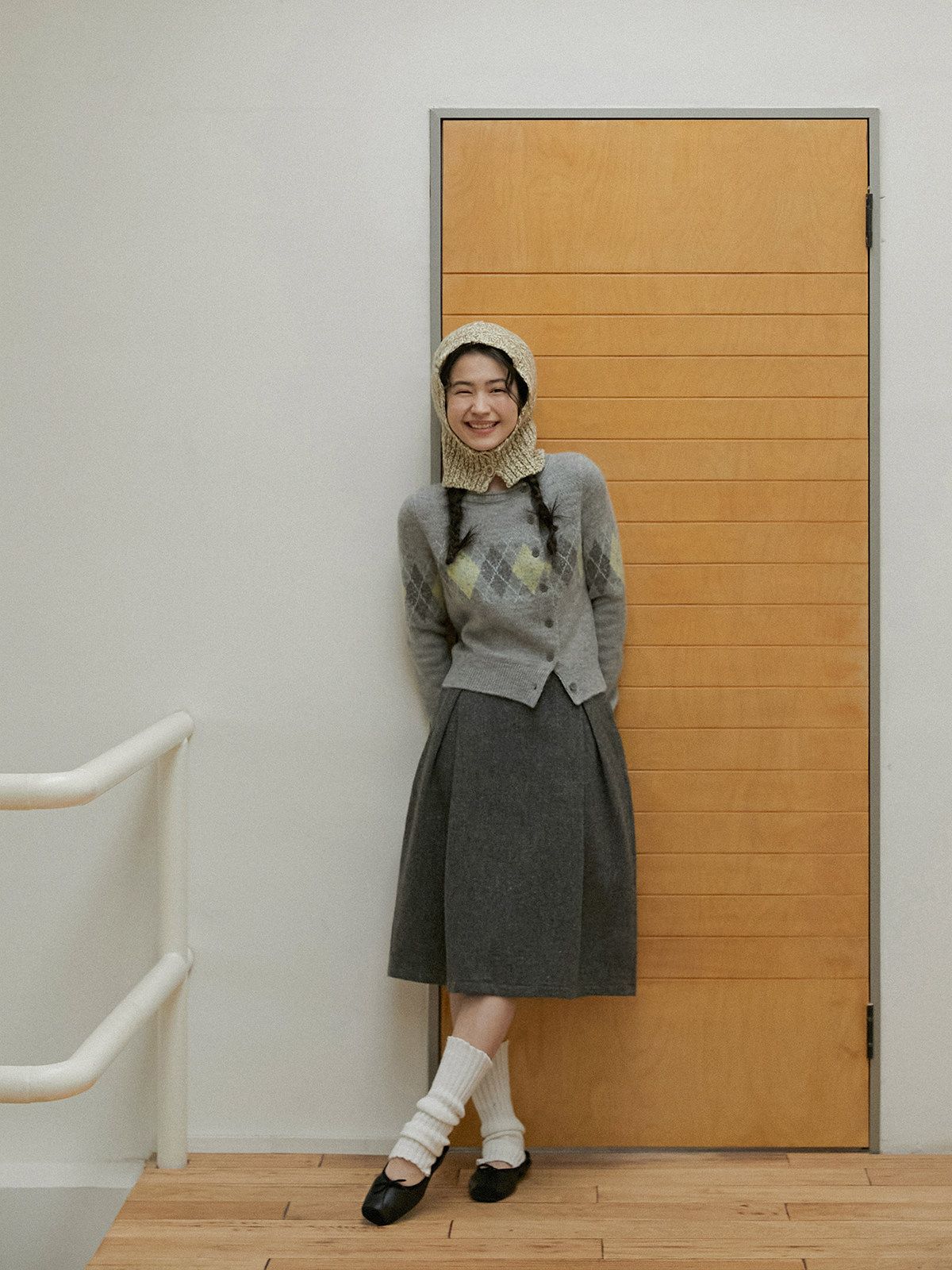 Argyle Knit Cardigan - Image 3