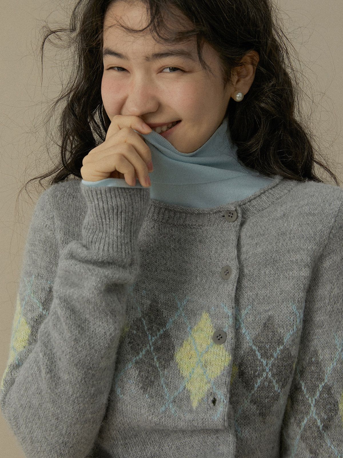 Argyle Knit Cardigan - Image 5