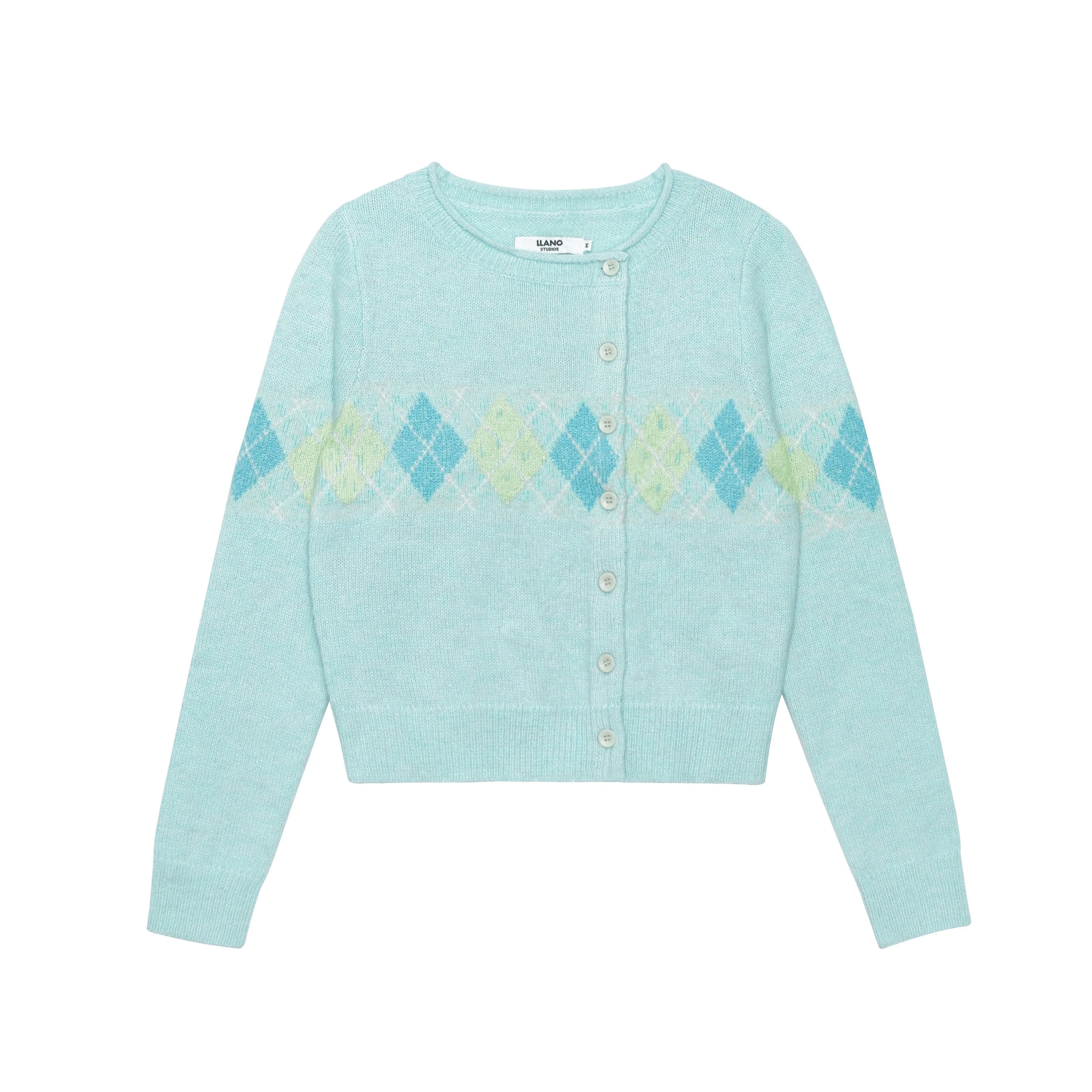 Argyle Knit Cardigan - Image 6