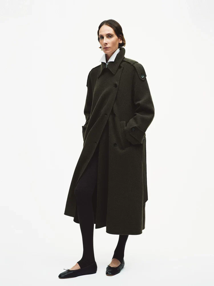 Asymmetric Belted Coat