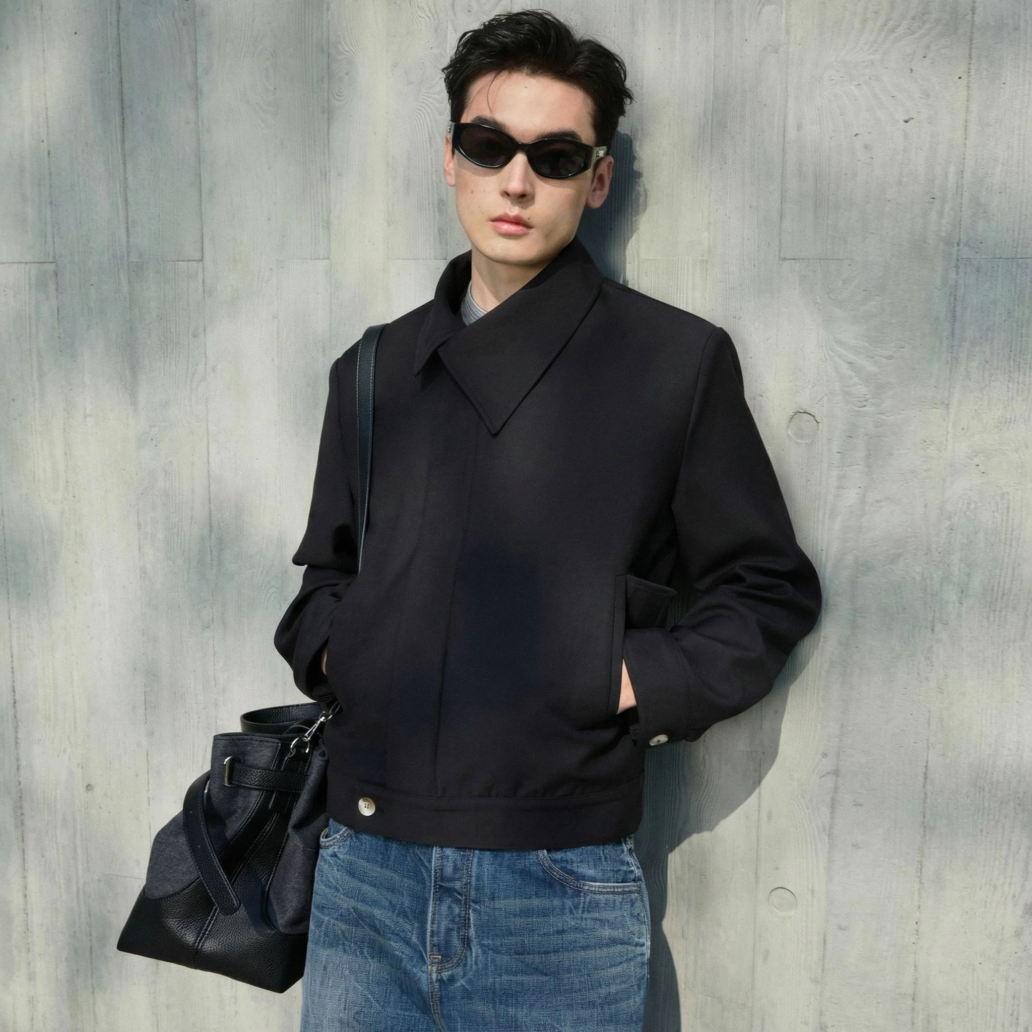 Asymmetric Collar Jacket