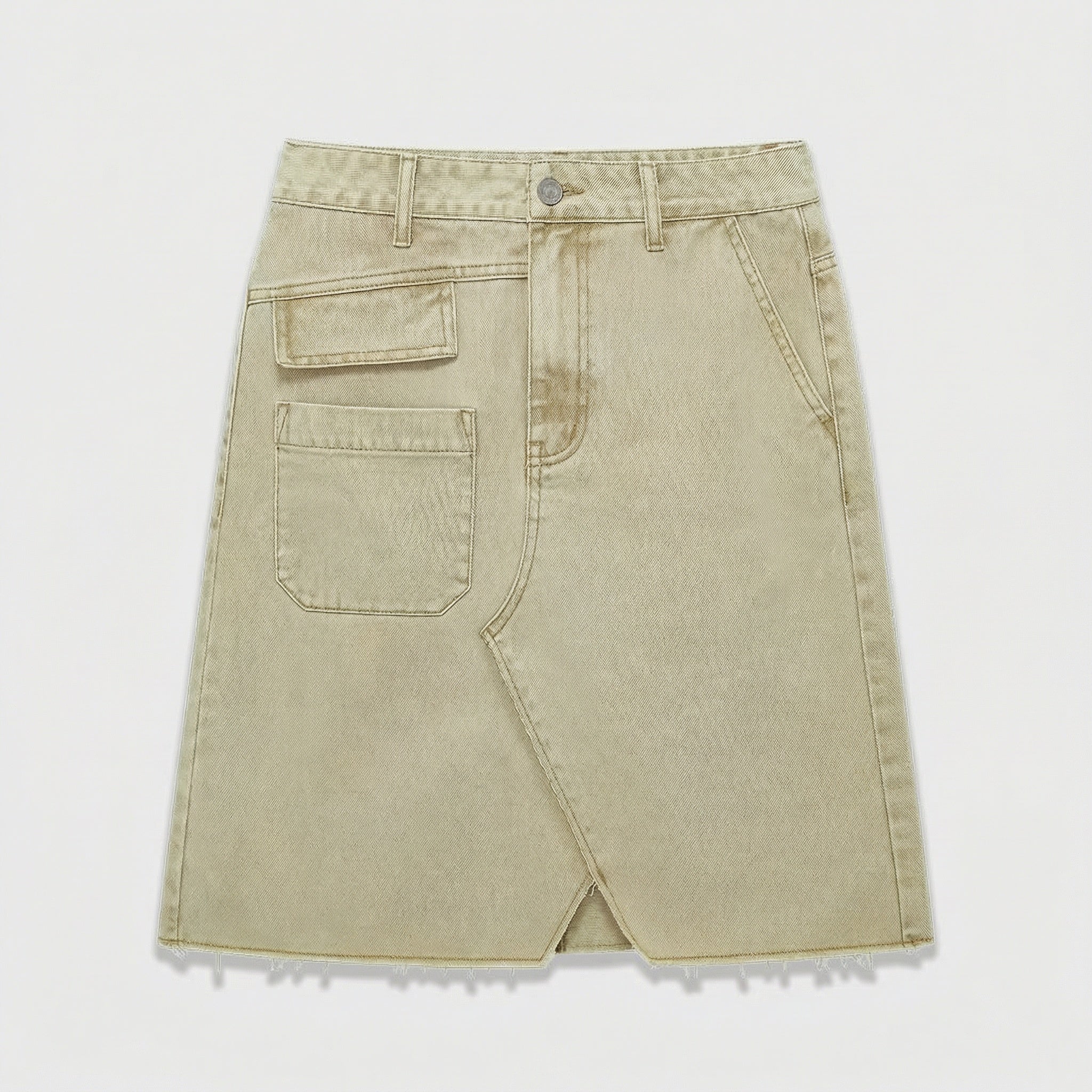 Asymmetric Denim Skirt - Image 7