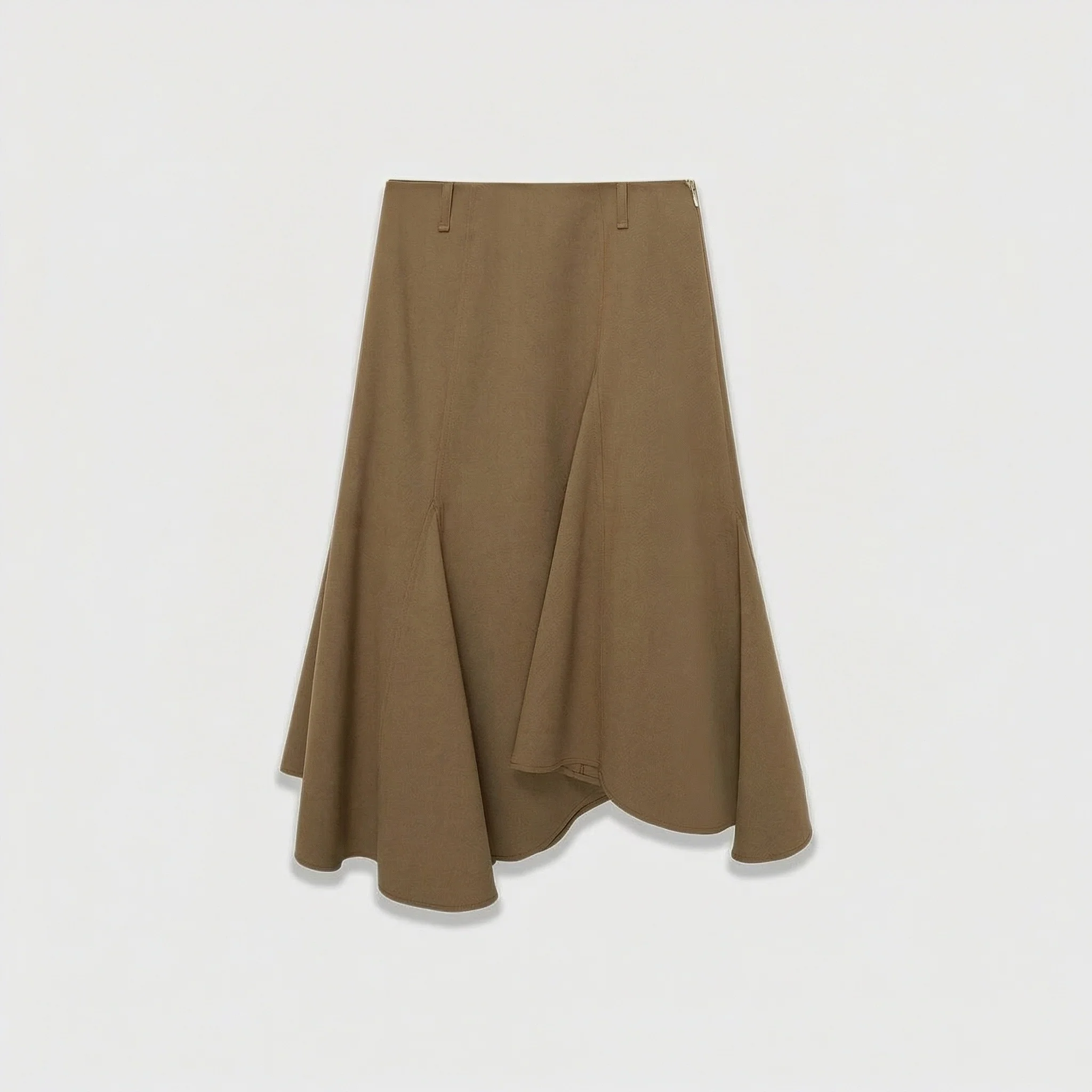Asymmetric Flare Midi Skirt - Image 6