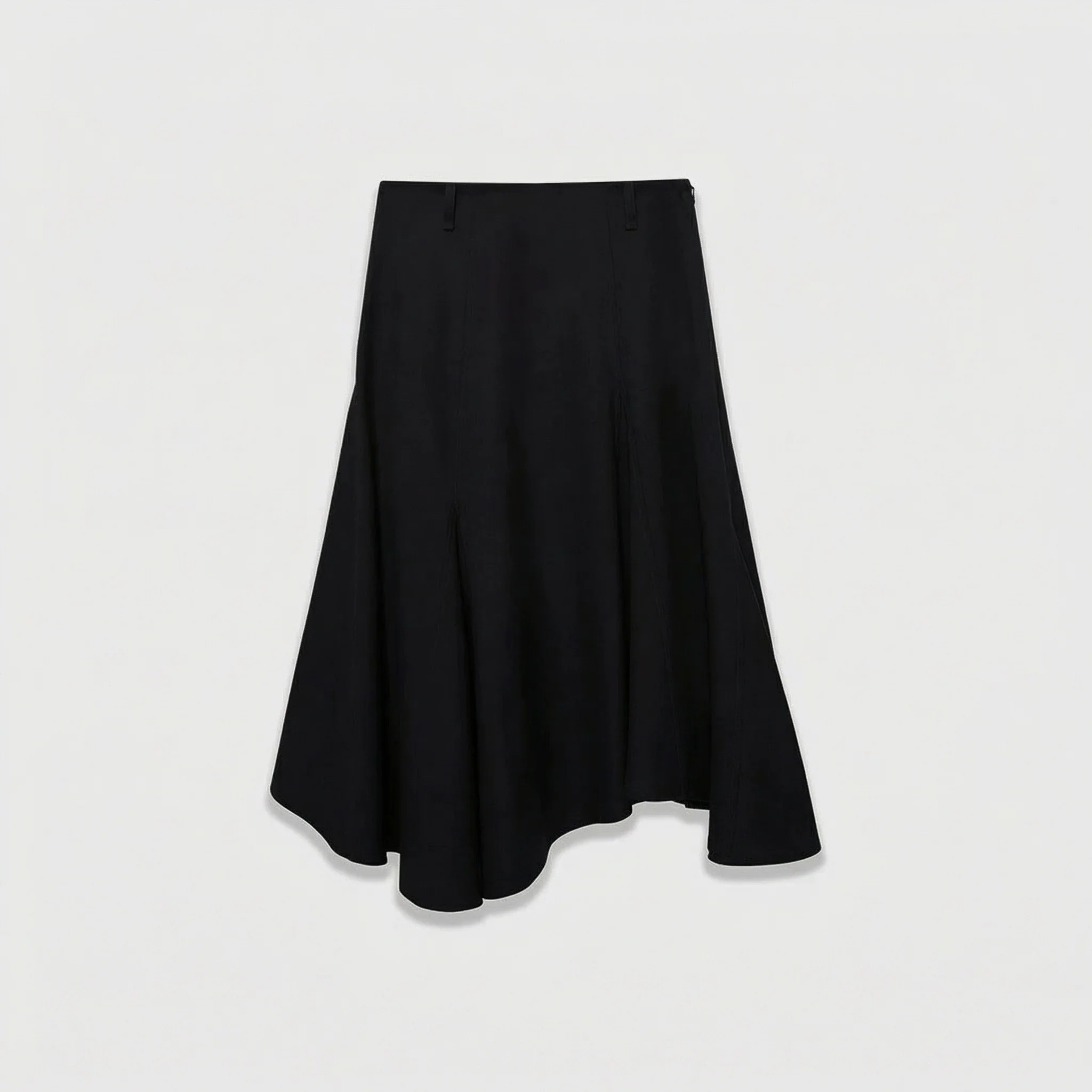 Asymmetric Flare Midi Skirt - Image 7