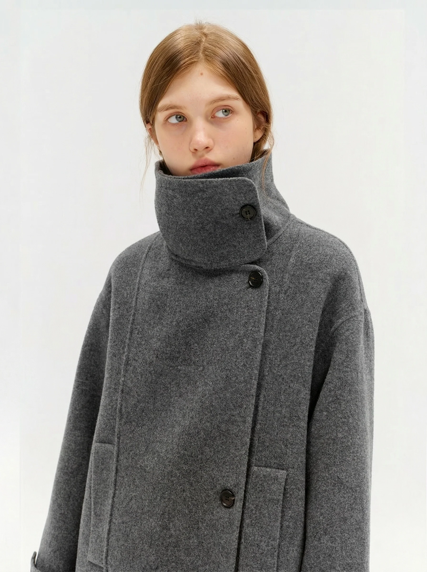 Asymmetric Funnel Jacket - Image 3