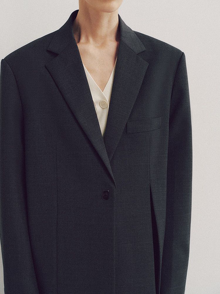 Asymmetric Hem Blazer - Image 4