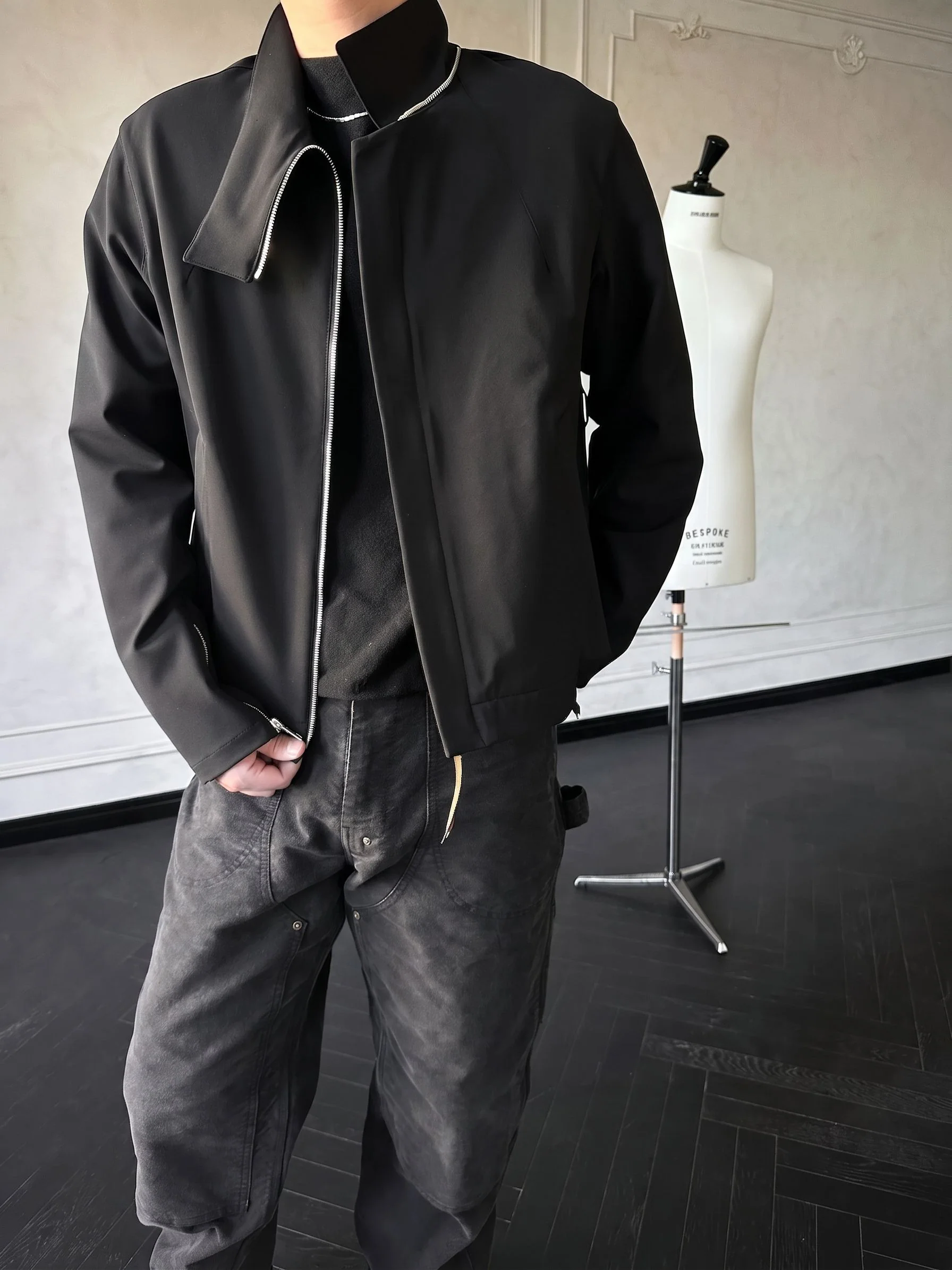 Asymmetric High-Neck Jacket - Image 2
