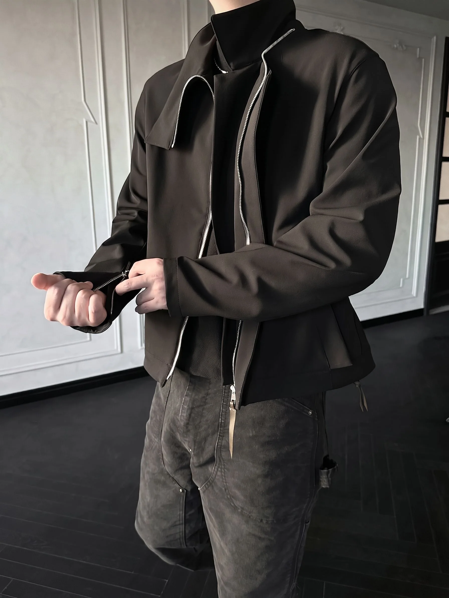 Asymmetric High-Neck Jacket - Image 4