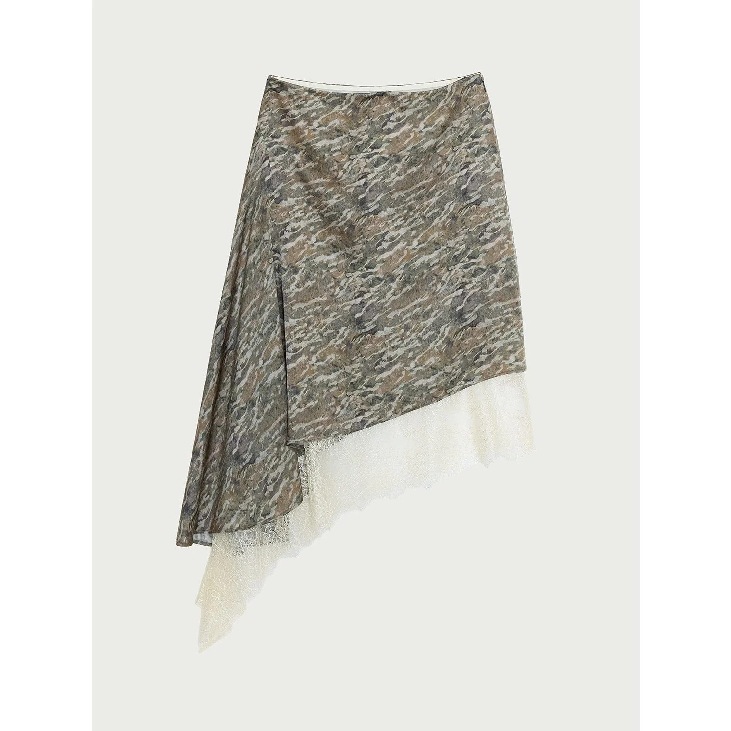 Asymmetric Lace Midi Skirt - Image 6