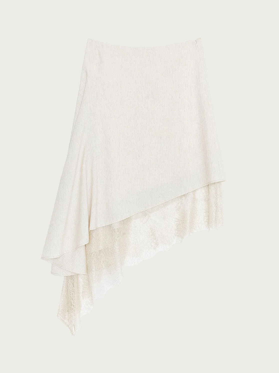 Asymmetric Lace Midi Skirt - Image 7