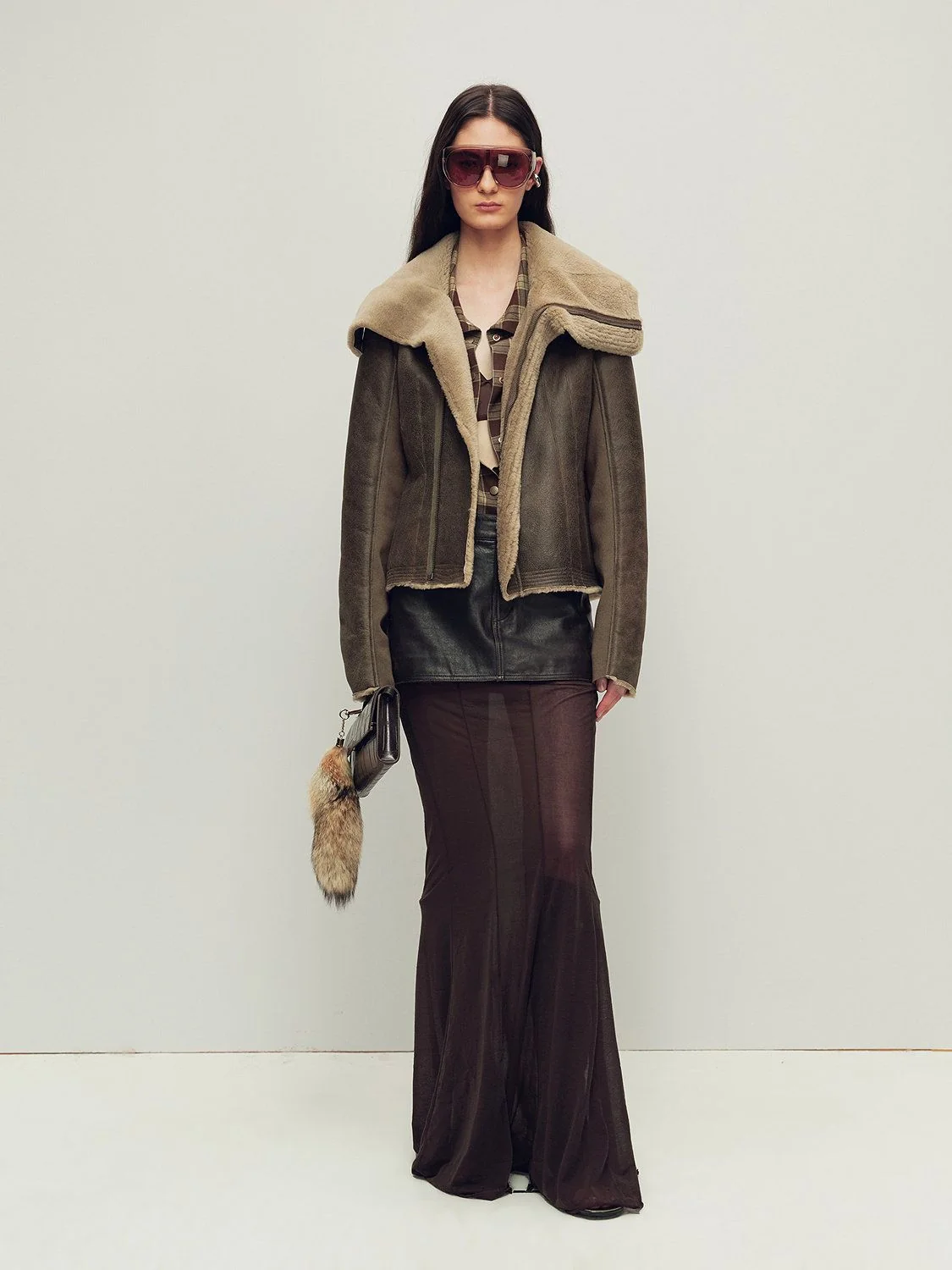 Asymmetric Merino Shearling Jacket - Image 5