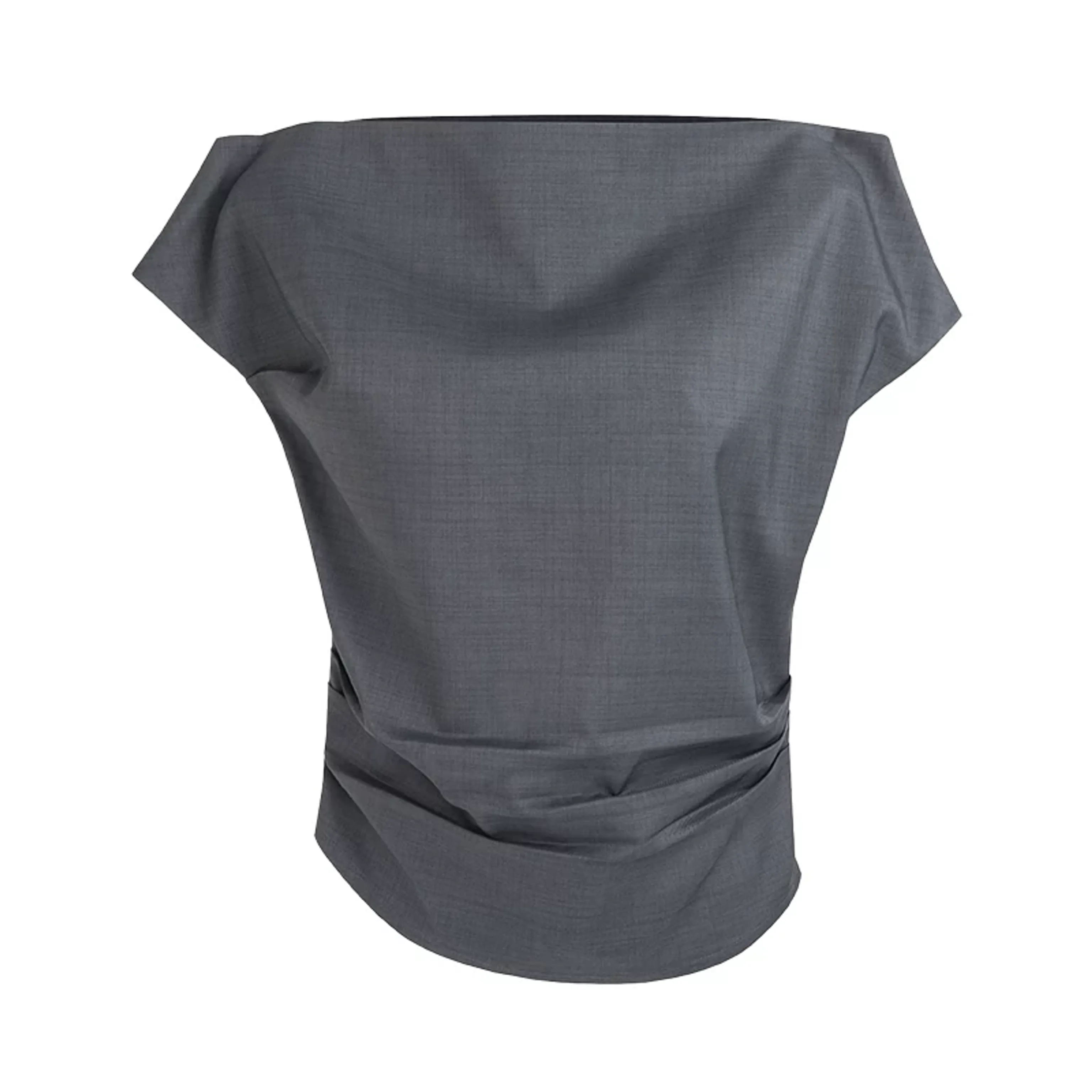 Asymmetric Off-Shoulder Ruched Top - Image 7