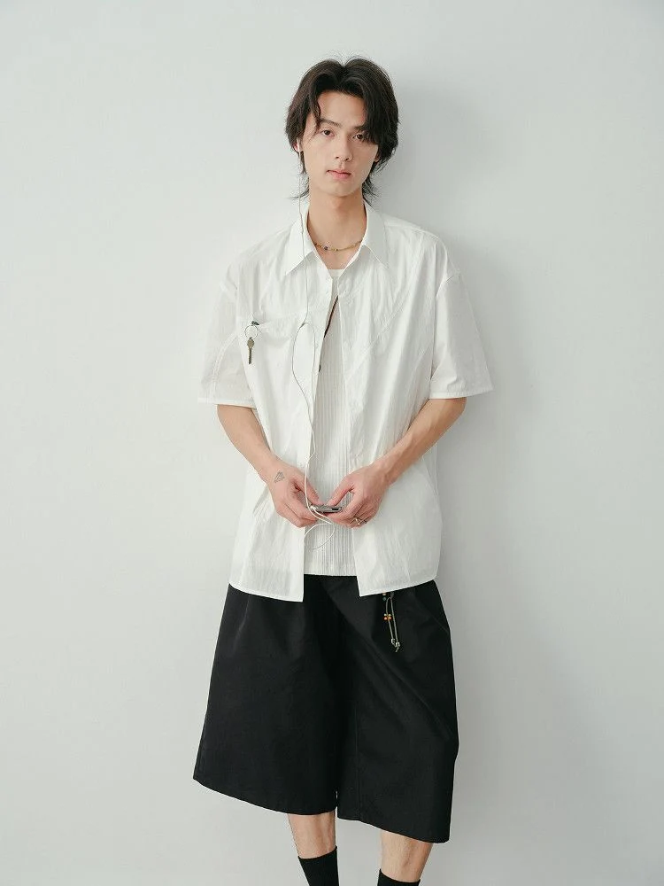 Asymmetric Panel Shirt - Image 4