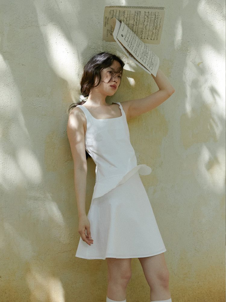 Asymmetric Peplum Dress