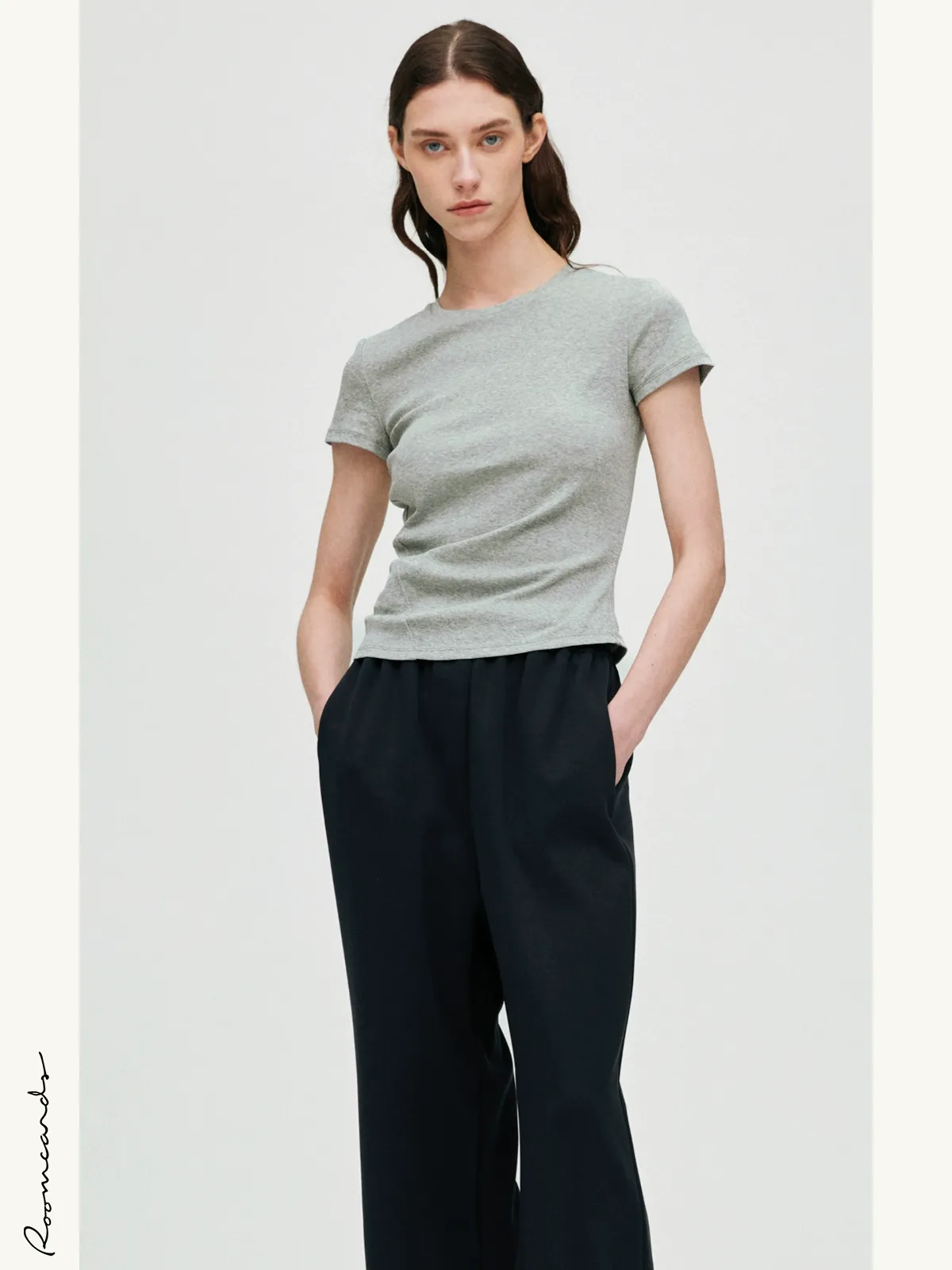 Asymmetric Pleated Cotton Tee - Image 6