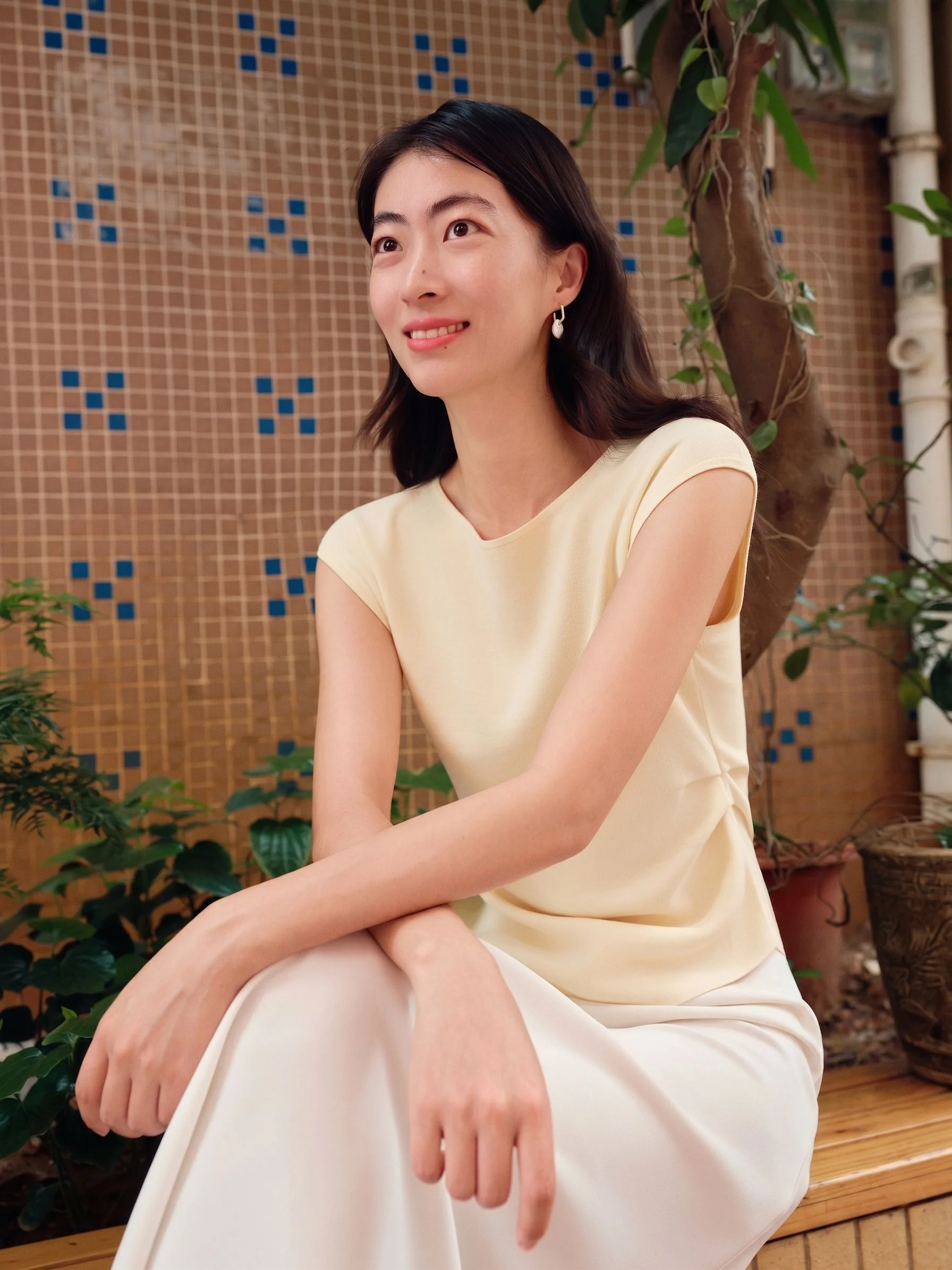 Asymmetric Ruched Knit Top - Image 5
