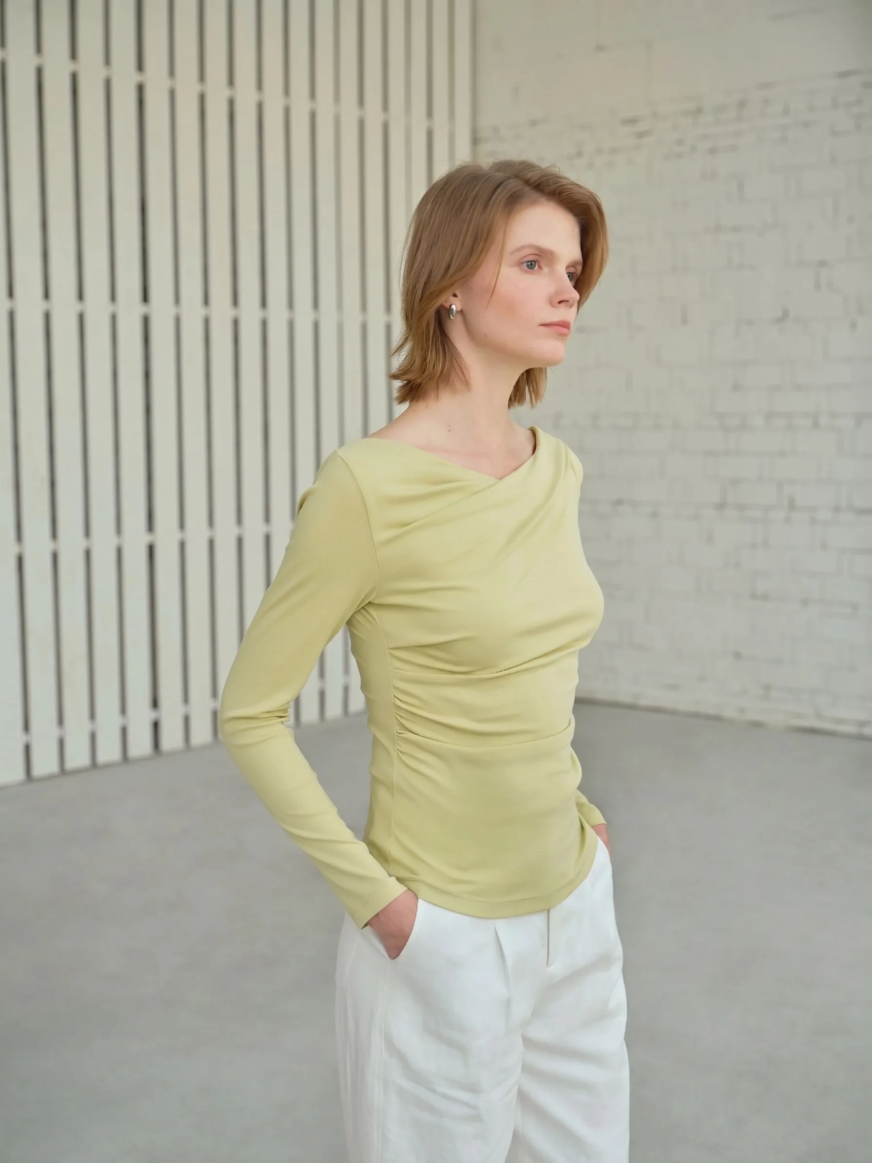 Asymmetric Ruched Top - Image 2