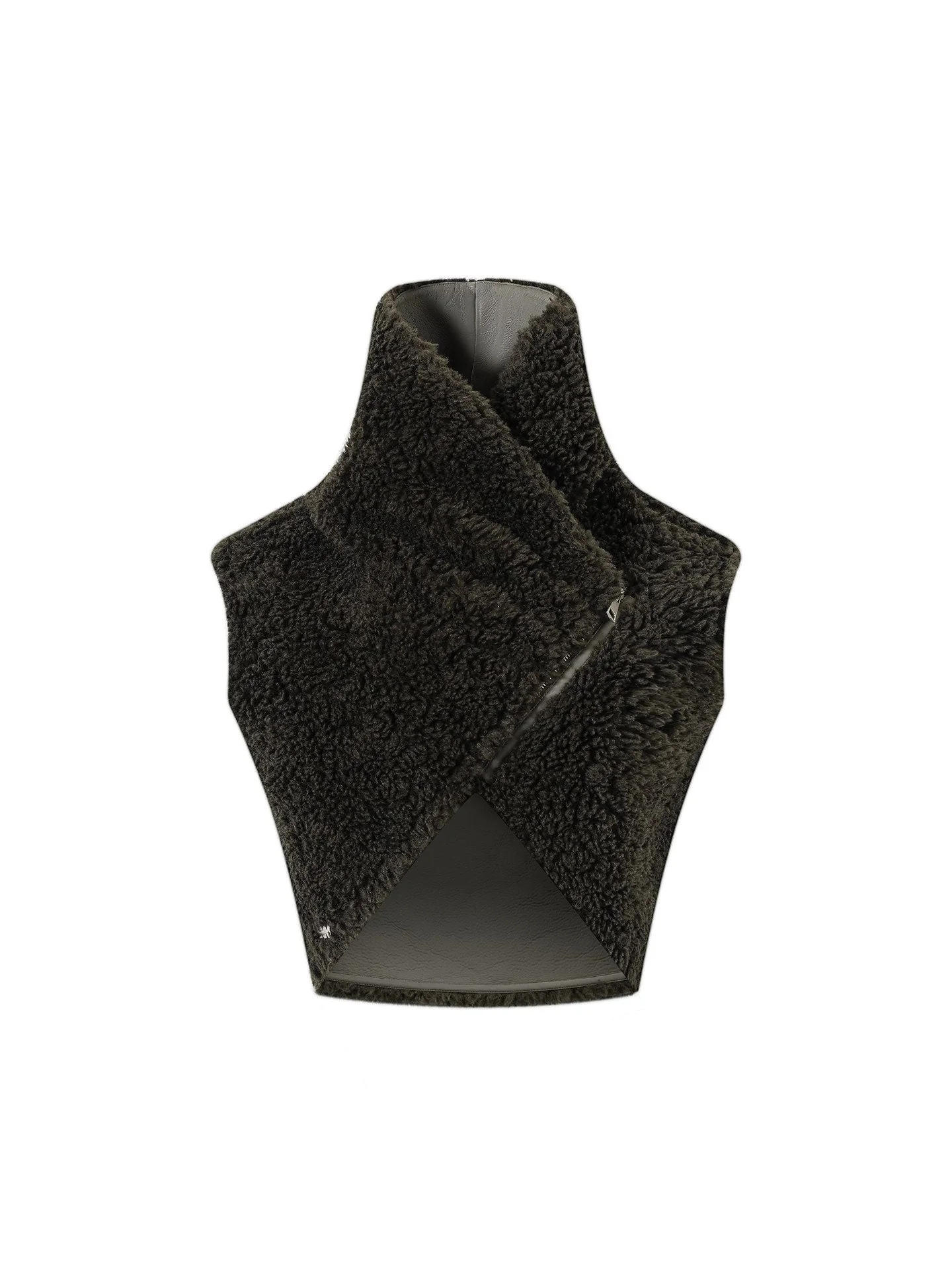 Asymmetric Sherpa Vest - Image 2