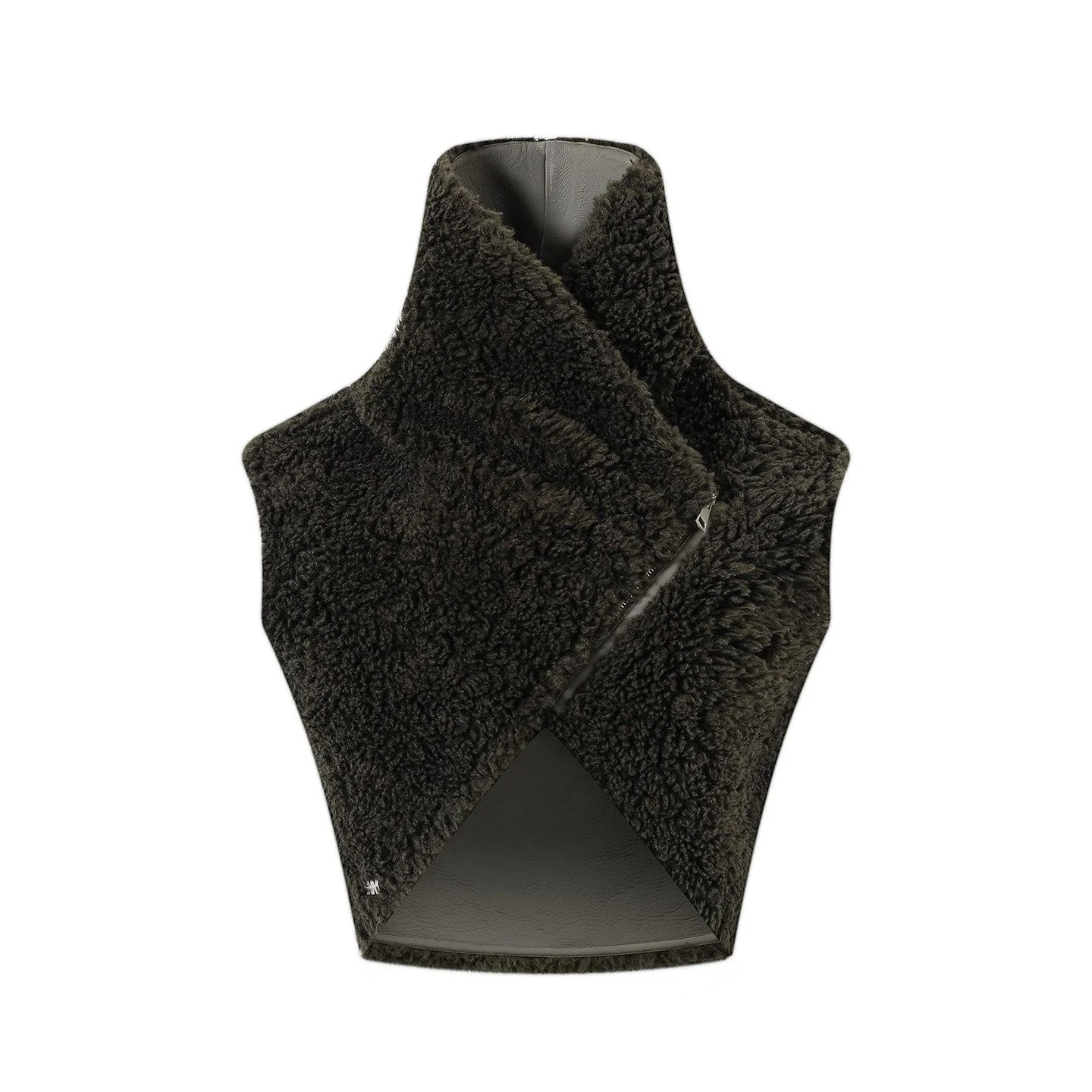 Asymmetric Sherpa Vest - Image 3