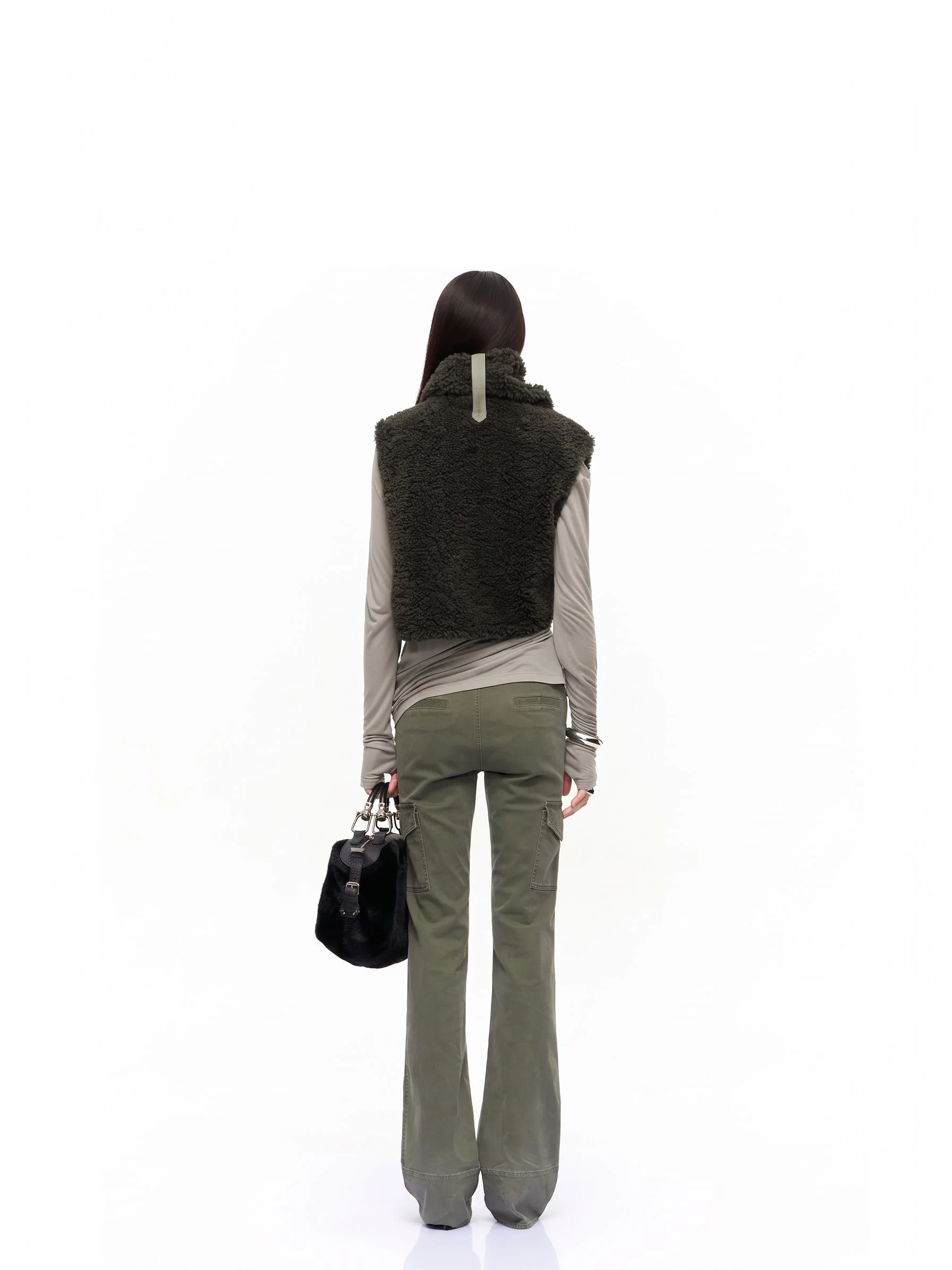 Asymmetric Sherpa Vest - Image 5