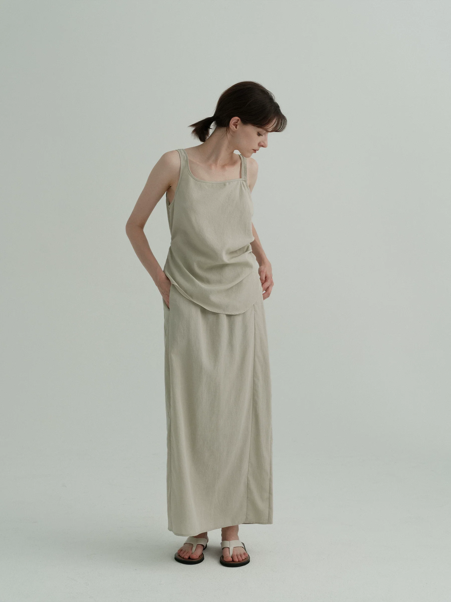 Asymmetric Strap Camisole & Tulip Skirt Set - Image 4