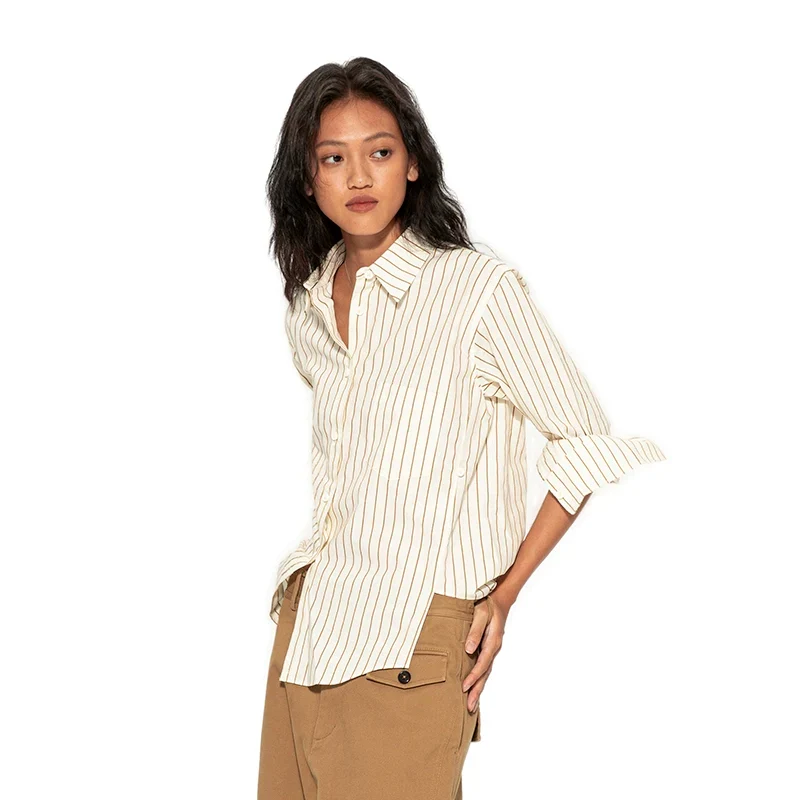 Asymmetric Striped Shirt - Image 2