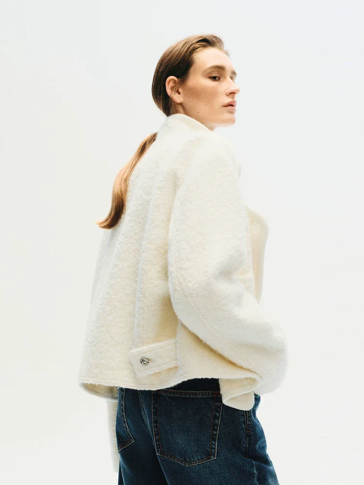 Asymmetric Textured Jacket - Image 2