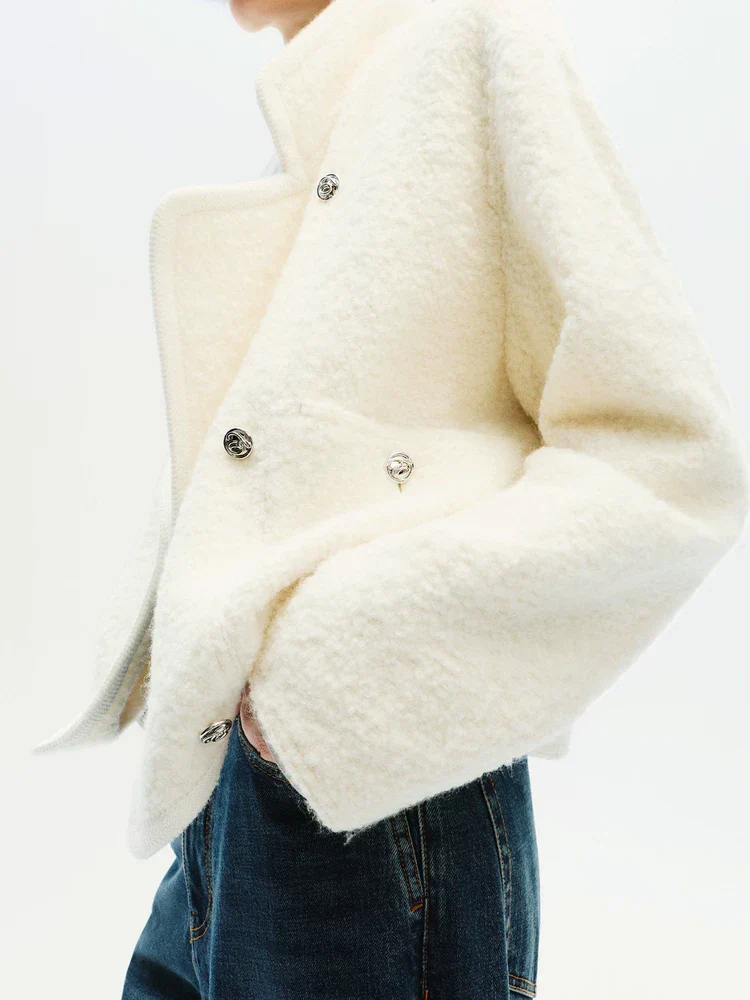 Asymmetric Textured Jacket - Image 3