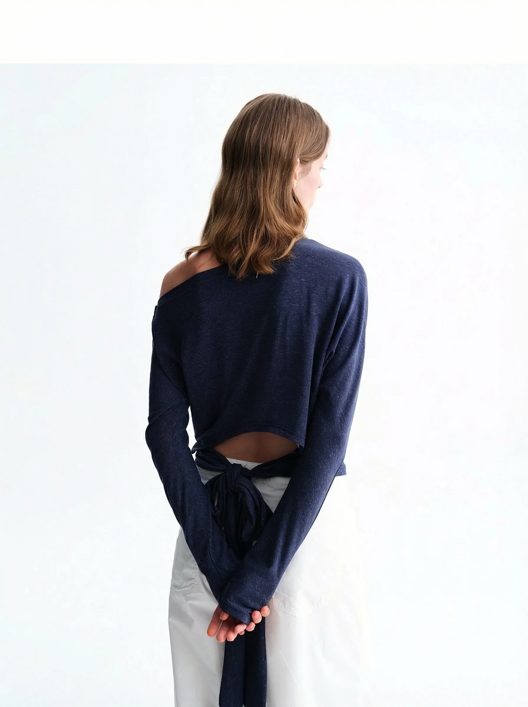 Asymmetric Tie-Waist Top - Image 4
