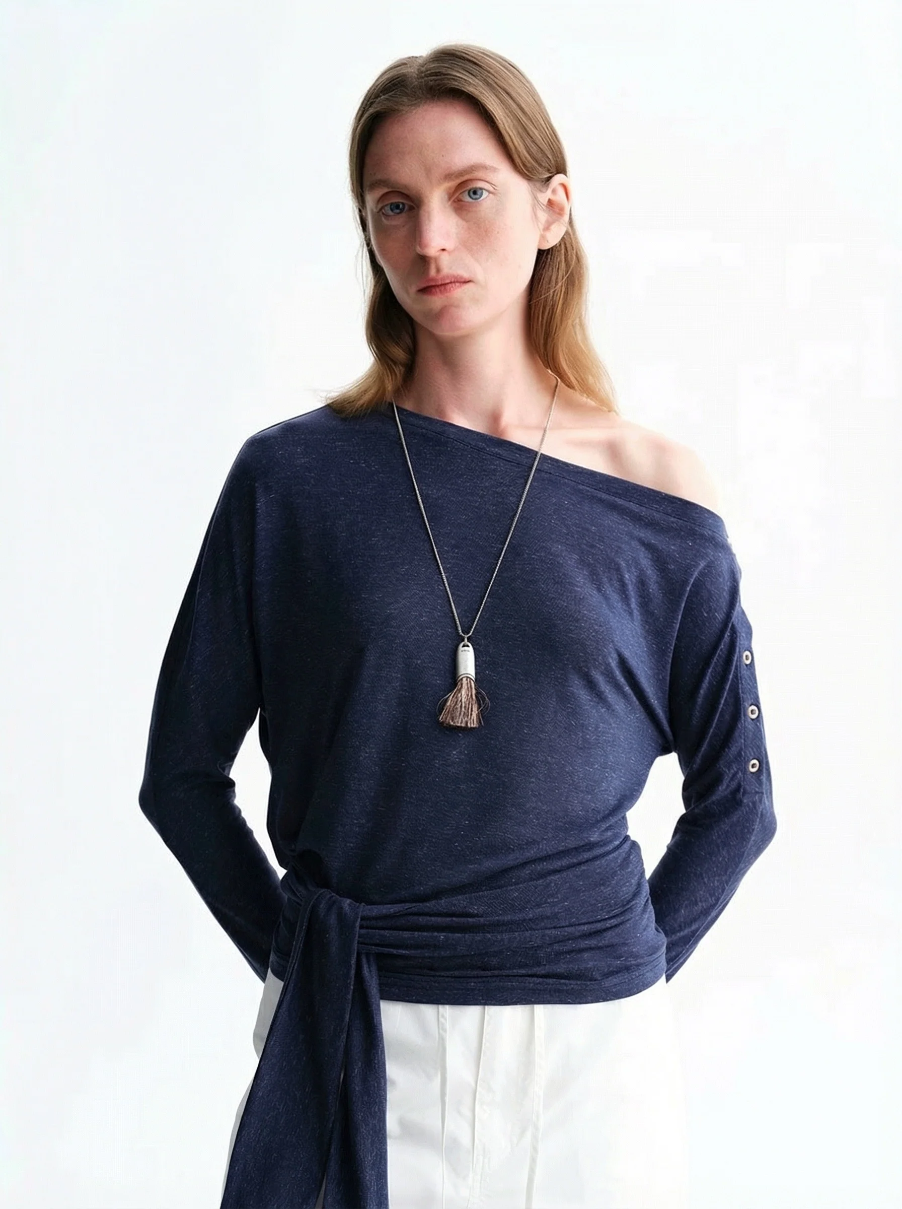 Asymmetric Tie-Waist Top - Image 6