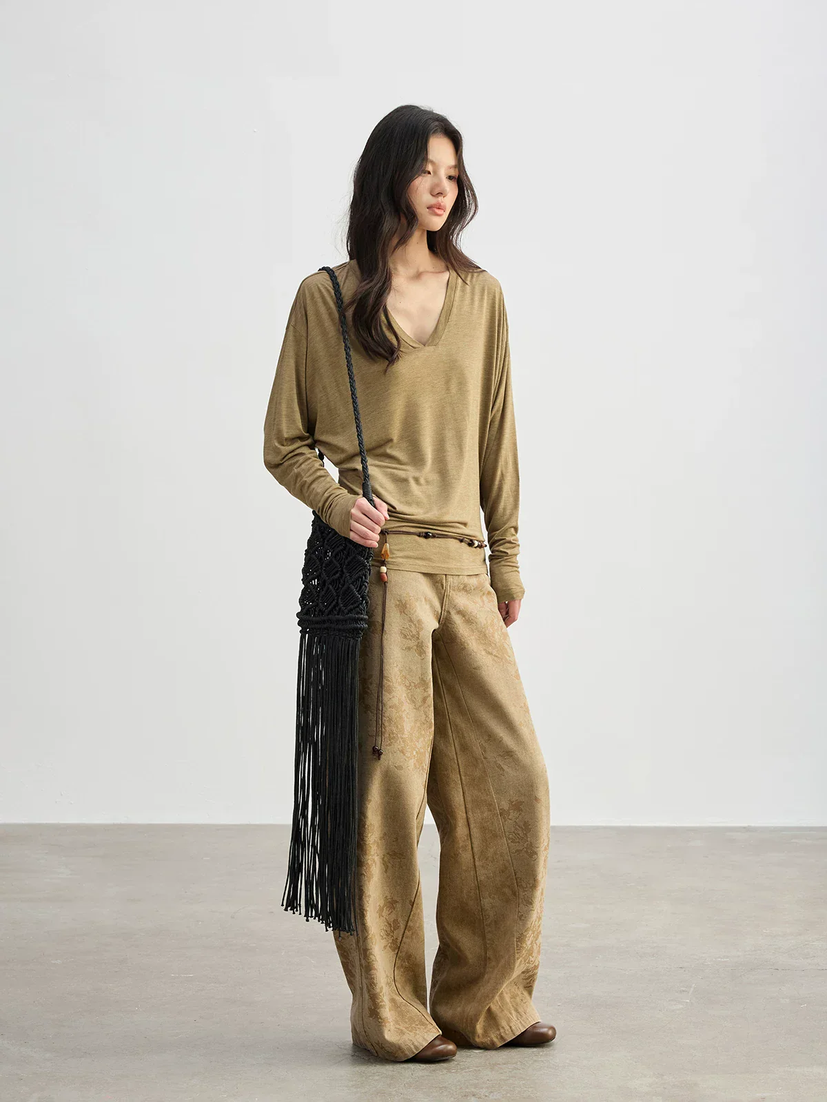 Asymmetric V-Neck Top - Image 2