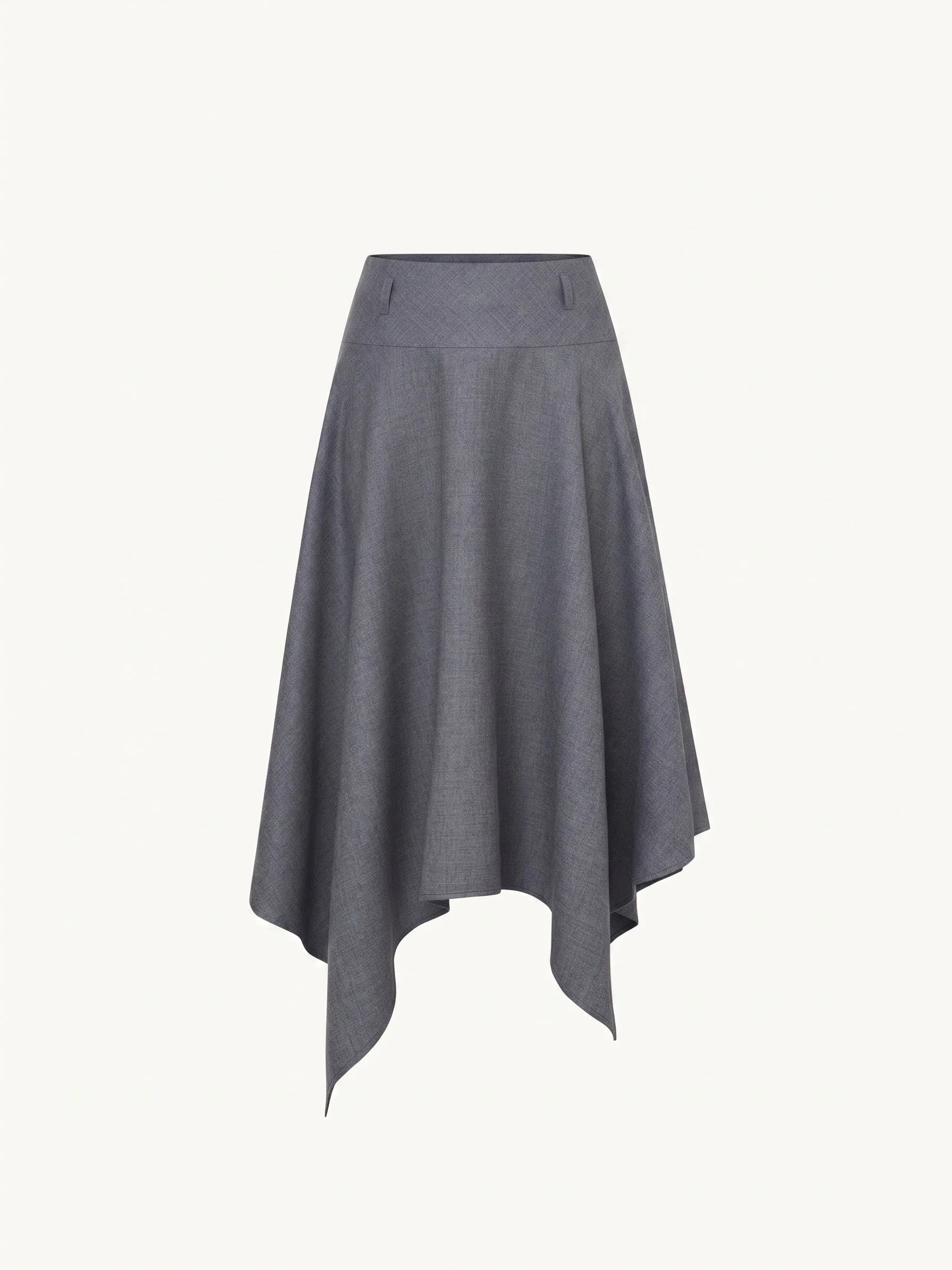 Asymmetric Wool Skirt - Image 6