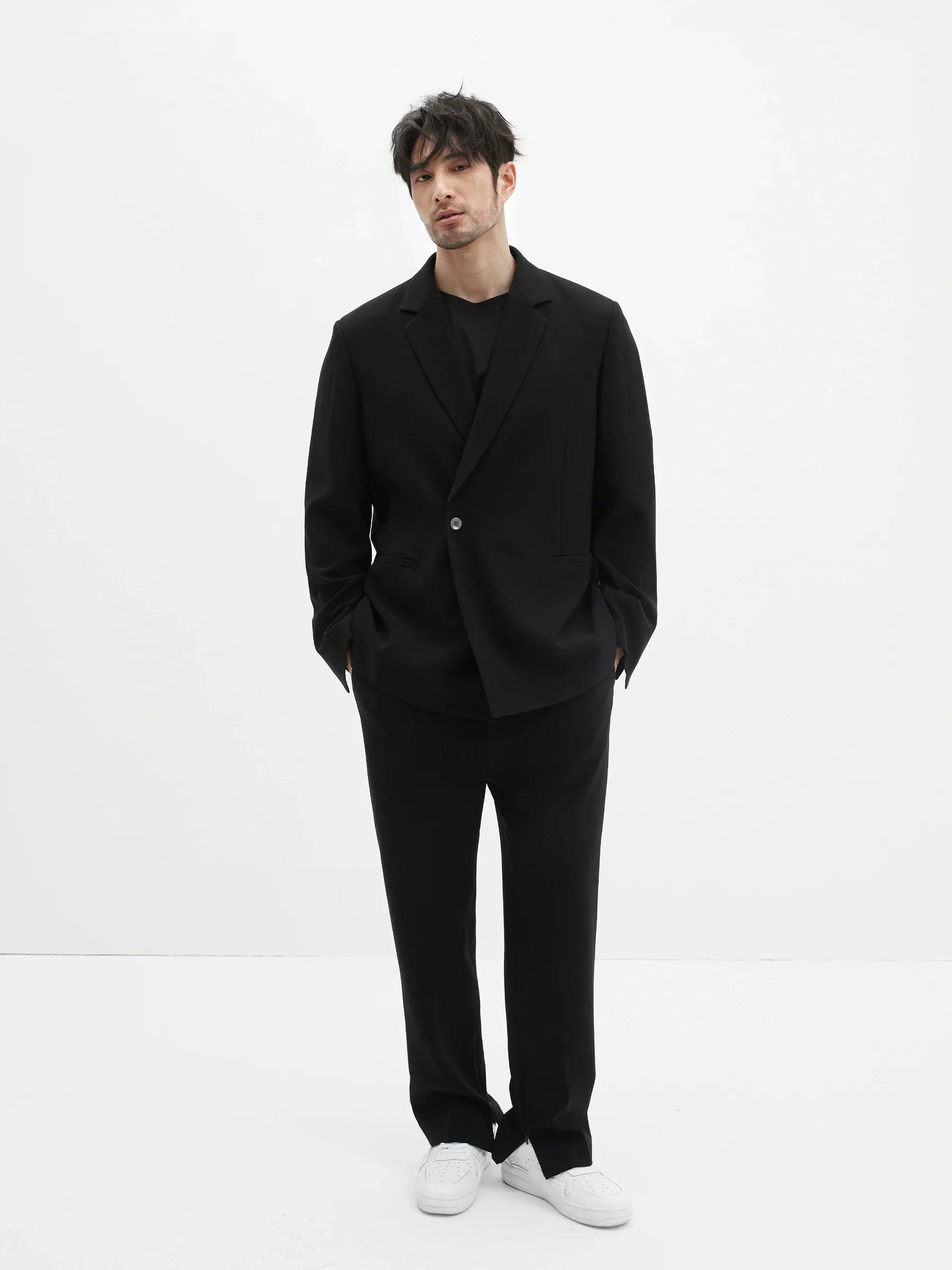 Asymmetric Wrap Blazer