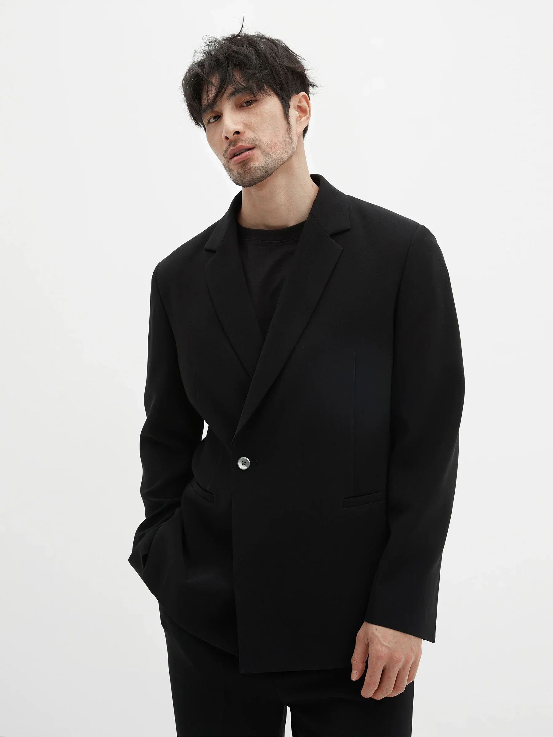 Asymmetric Wrap Blazer - Image 2