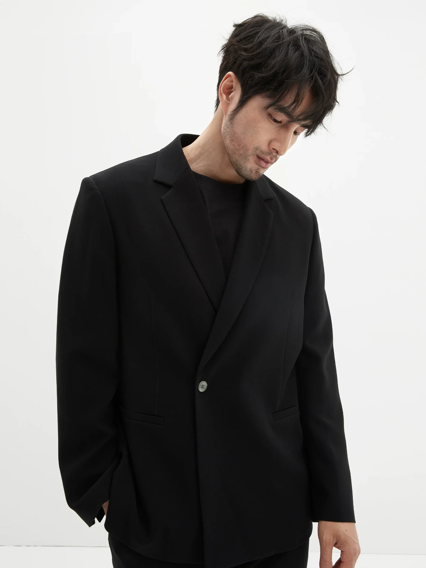 Asymmetric Wrap Blazer - Image 3