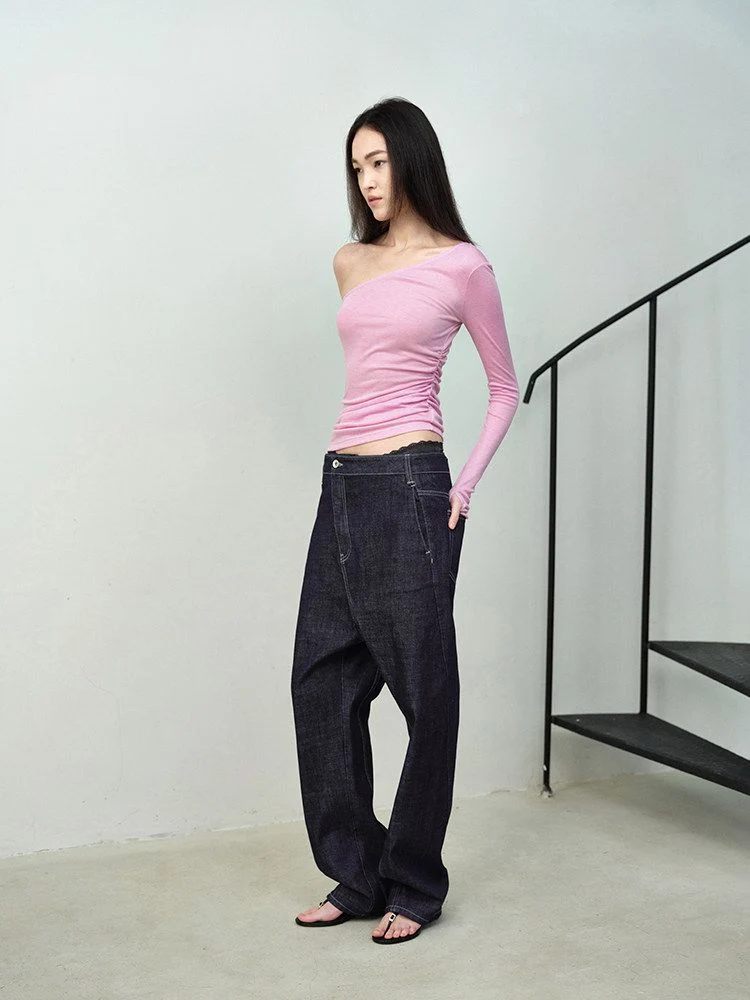 Asymmetric Wrap Jeans - Image 2