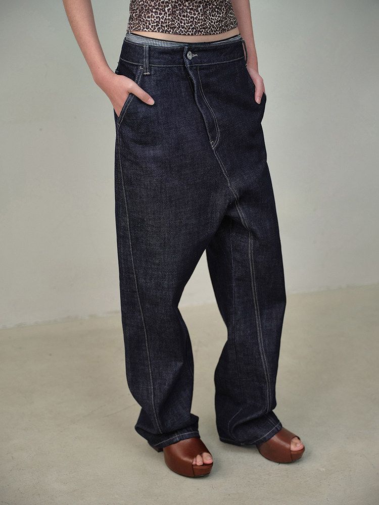 Asymmetric Wrap Jeans - Image 3
