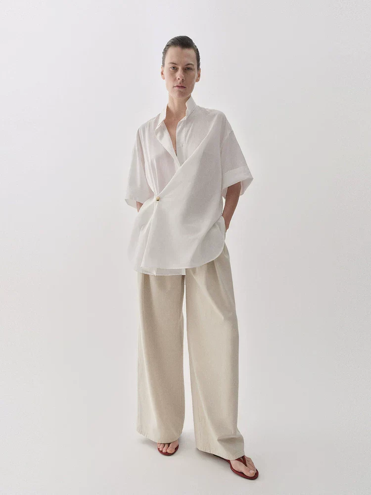 Asymmetric Wrap Shirt