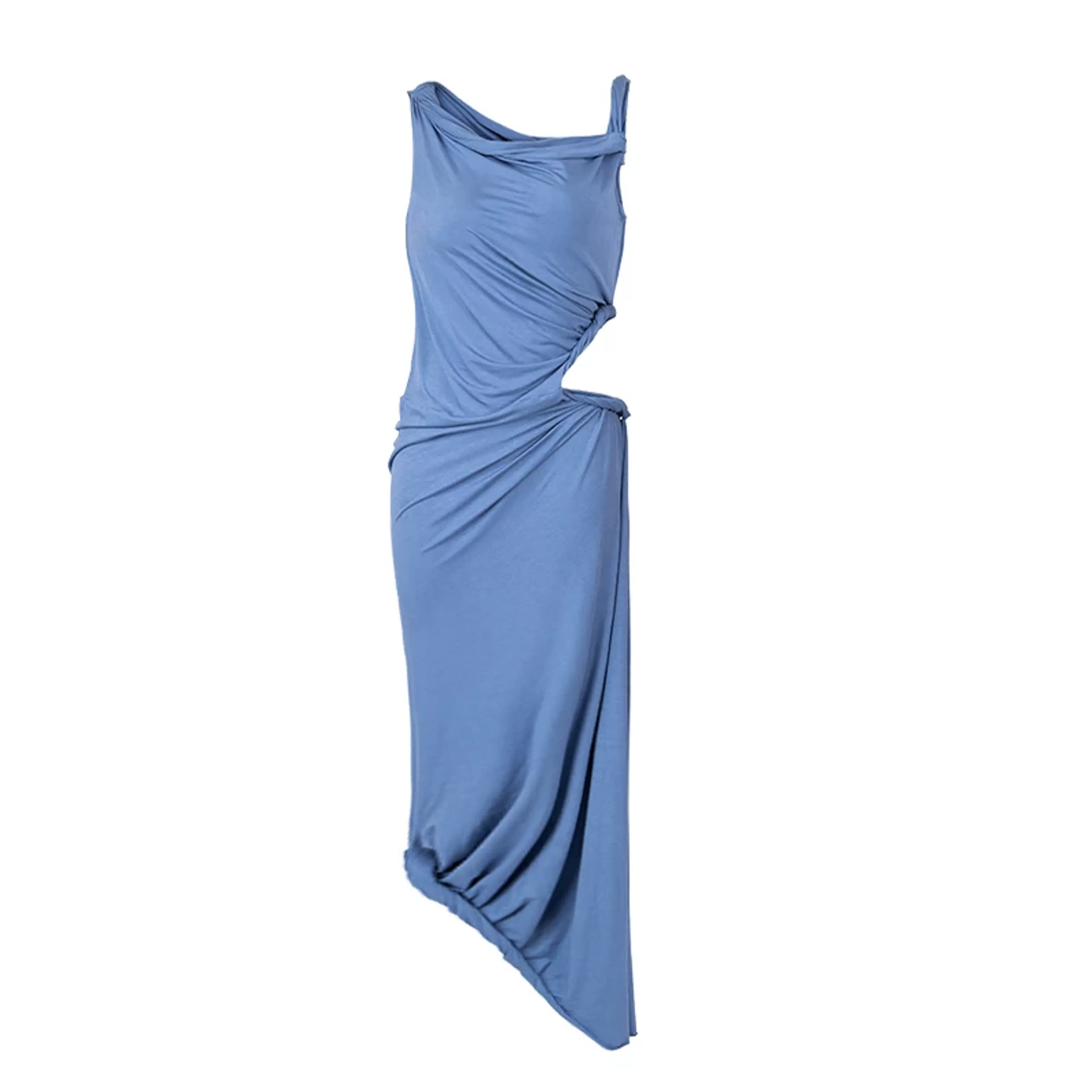 Asymmetrical Draped Dress - Image 6