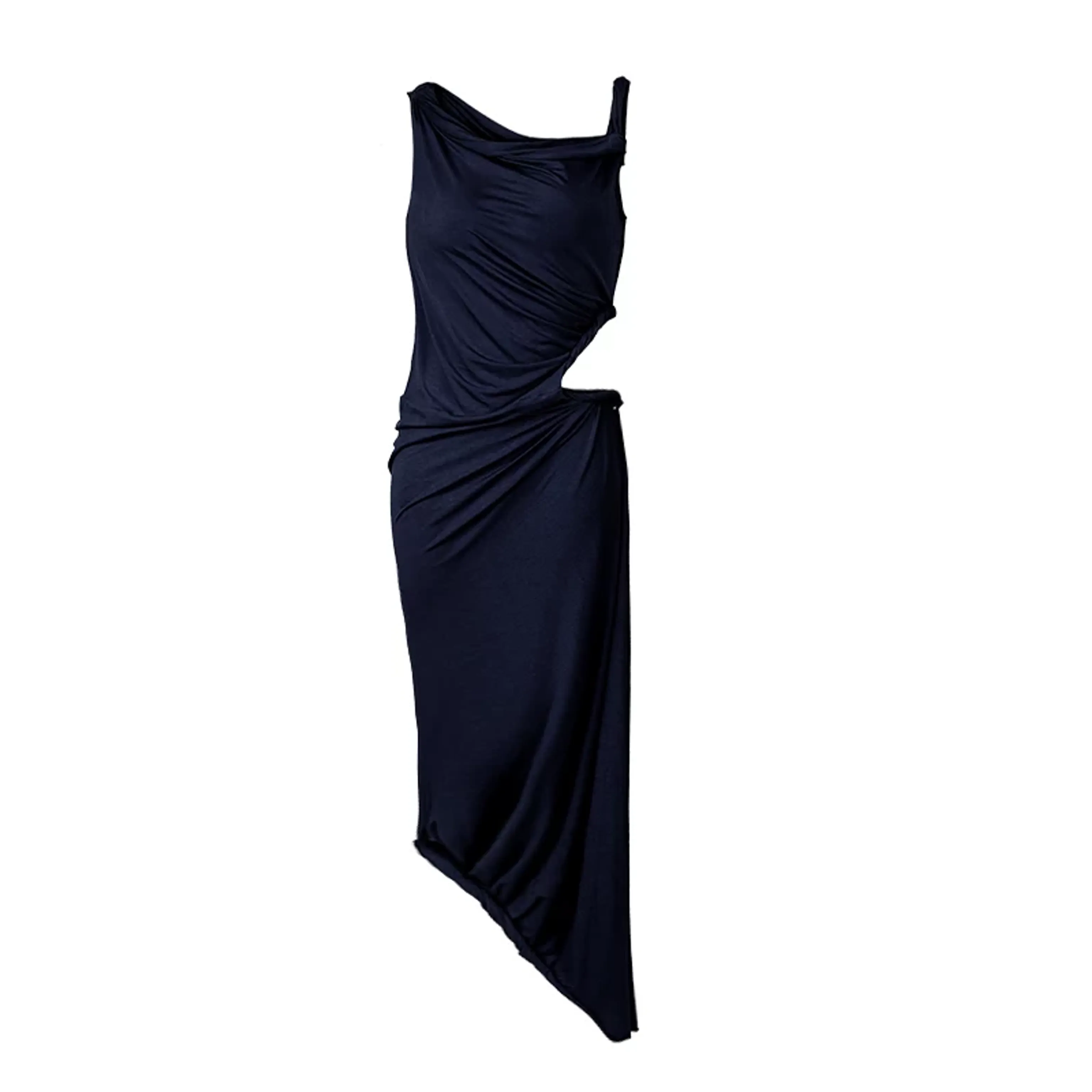 Asymmetrical Draped Dress - Image 7