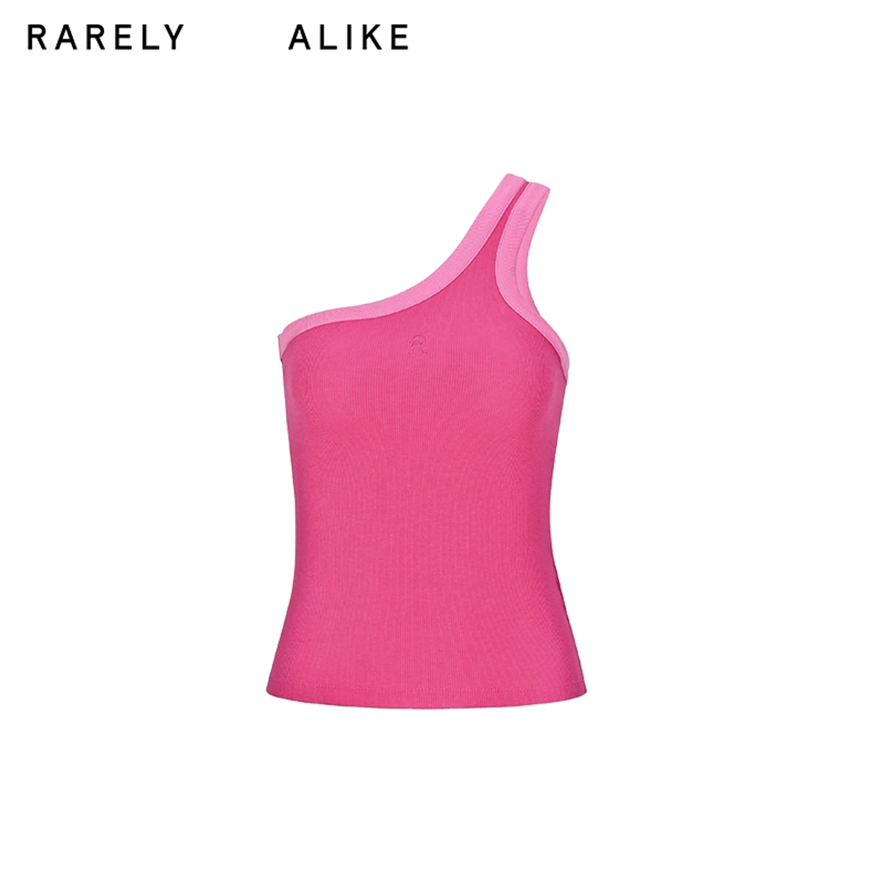 Asymmetrical One-Shoulder Ribbed Tank - Image 9