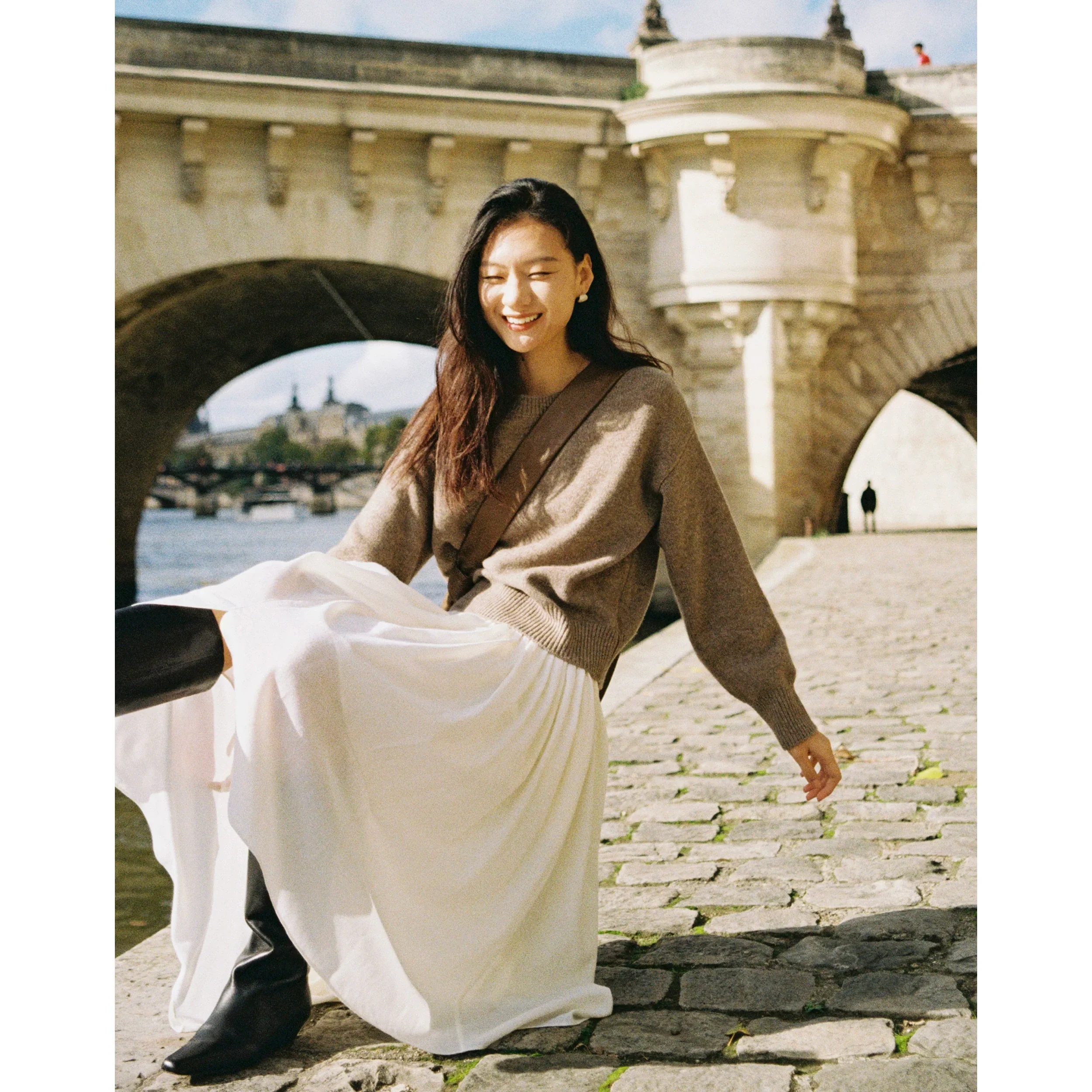 Asymmetrical Pleated Skirt - Image 3