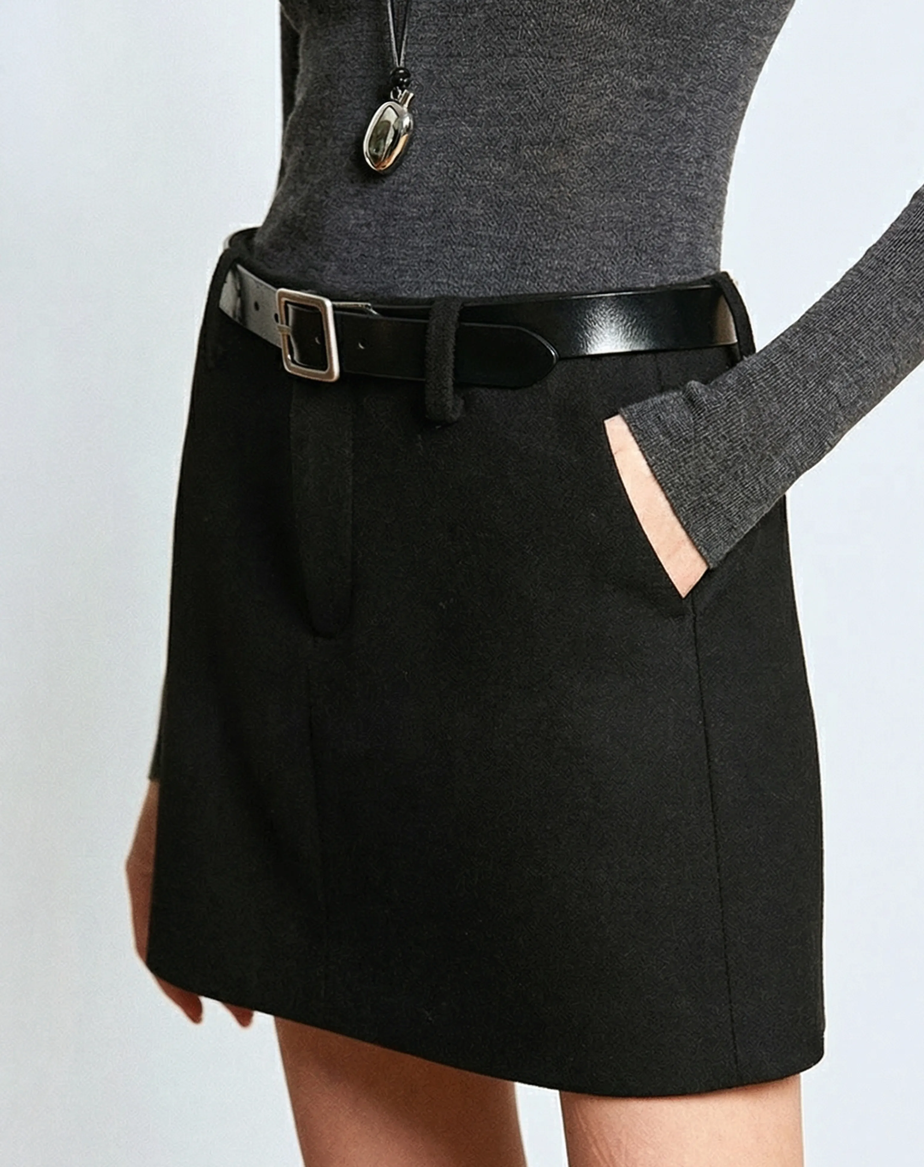 Australian Fine Wool Mini Skirt - Image 2